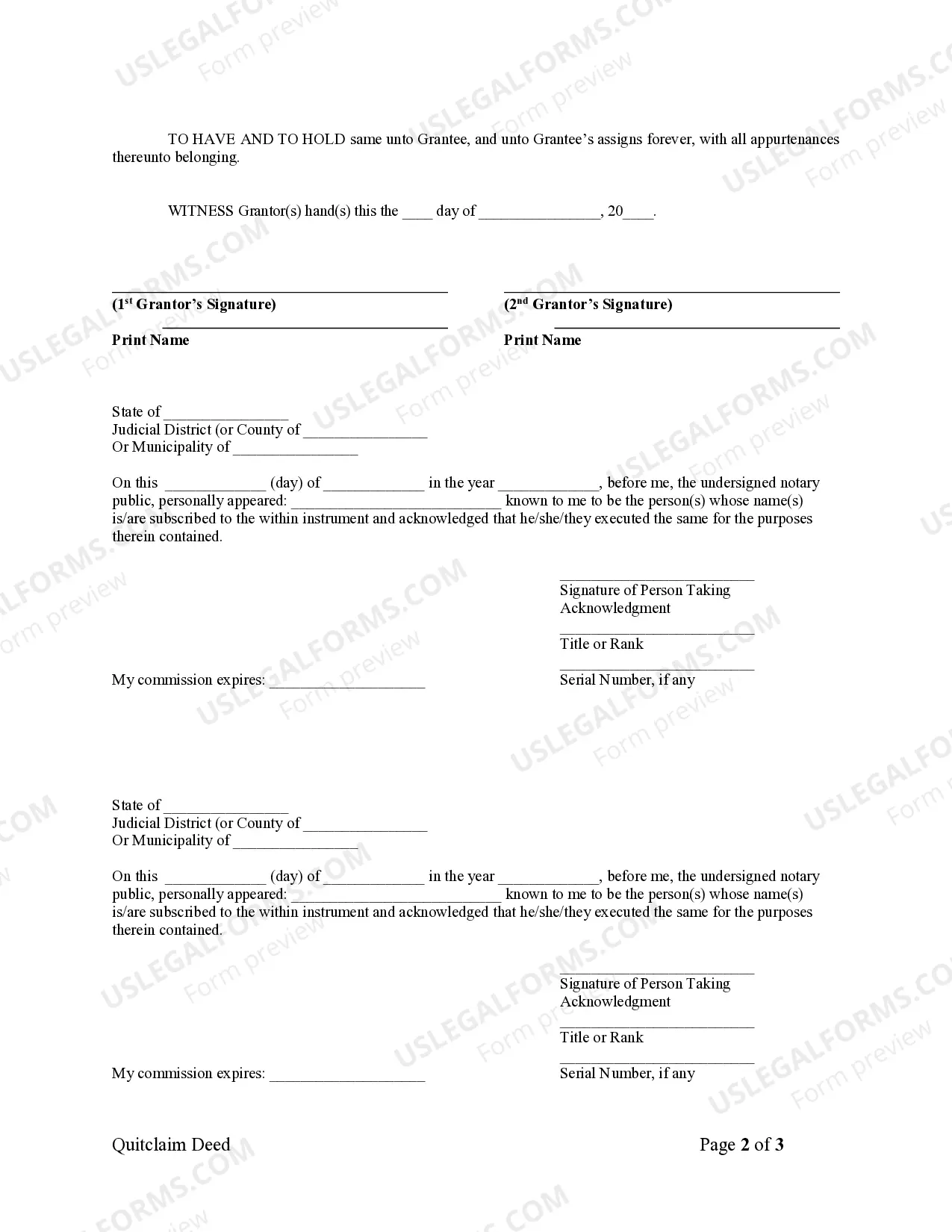 Preview Quitclaim Deed from Husband and Wife to Corporation