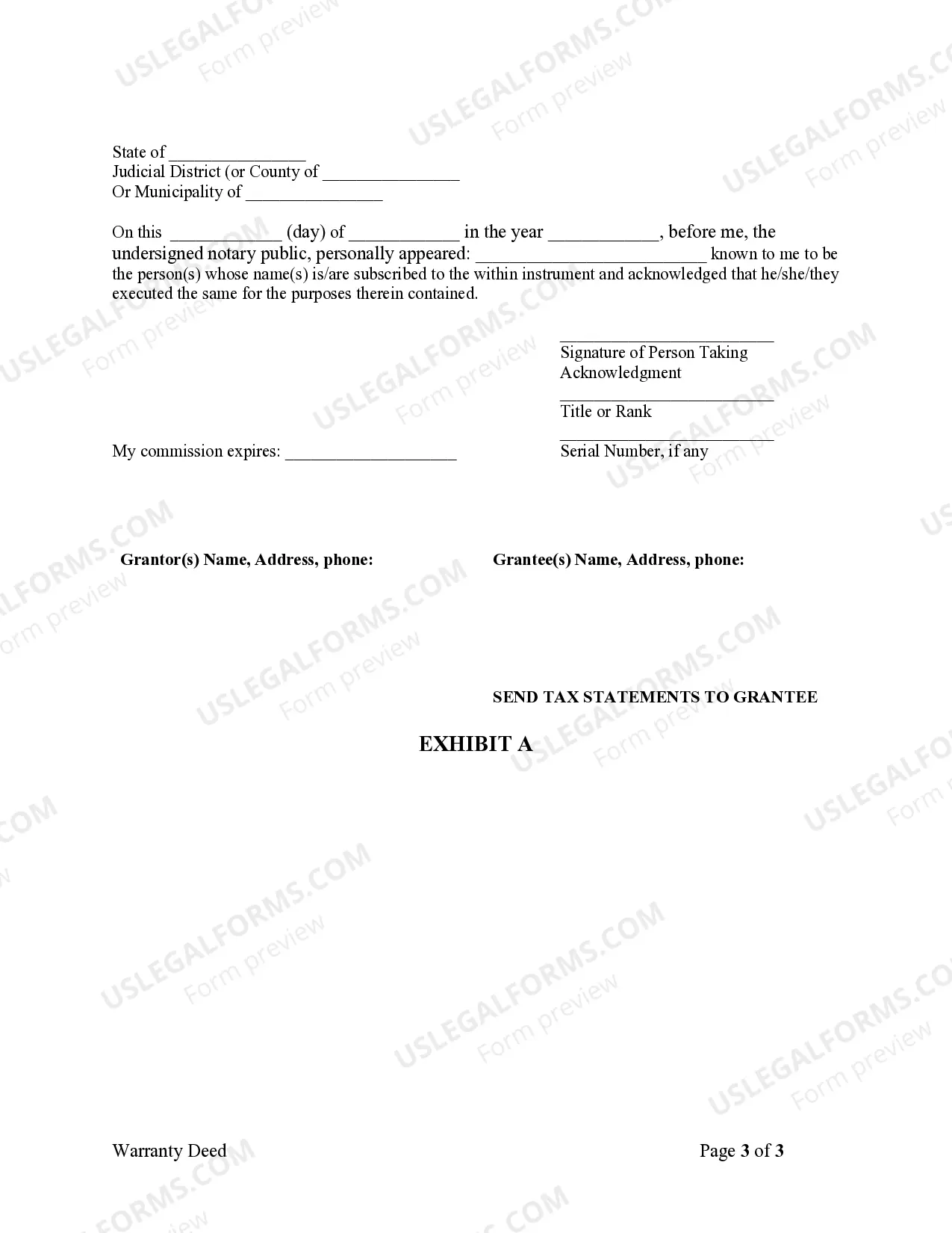 Preview Warranty Deed from Husband and Wife to LLC