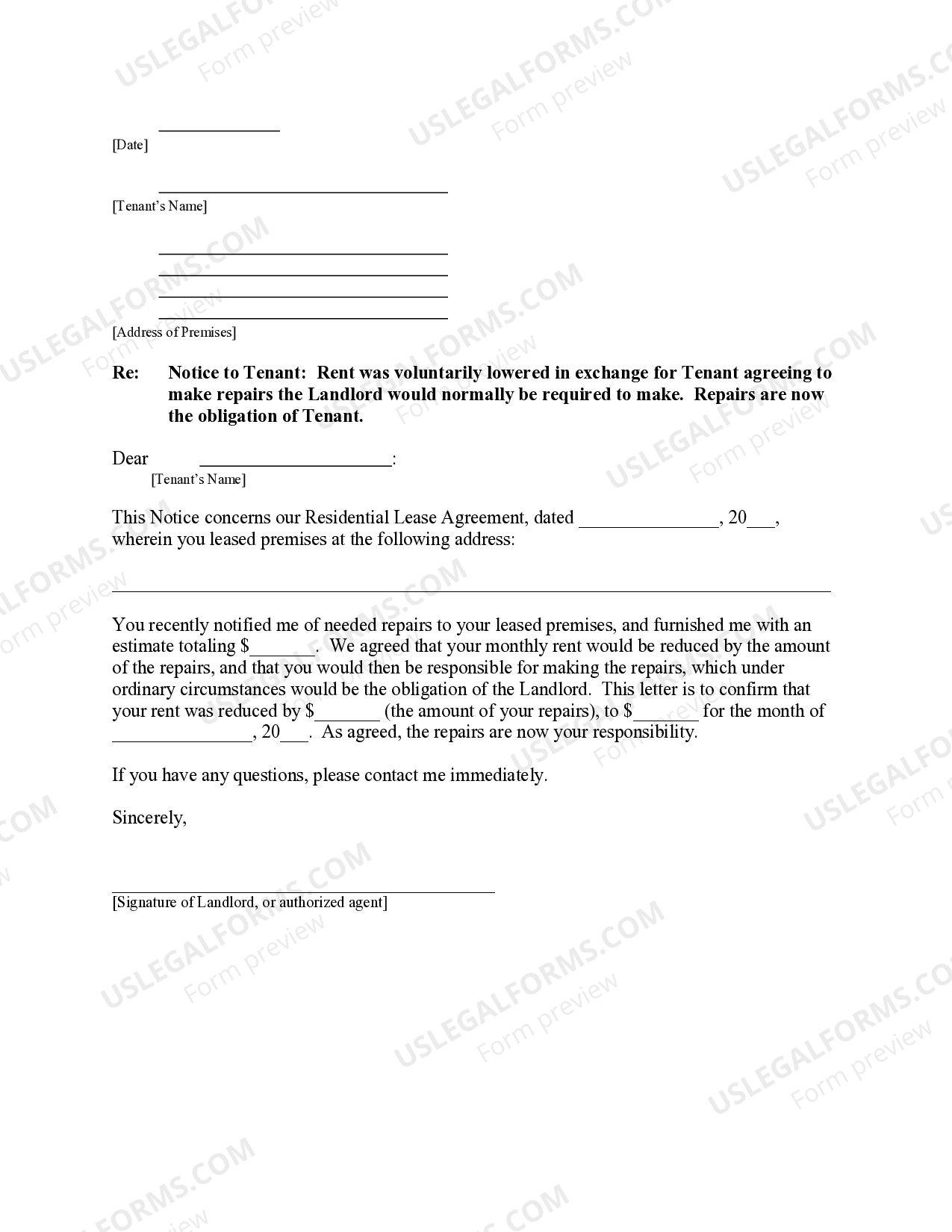 Alaska Letter From Landlord To Tenant As Notice That Rent Was 