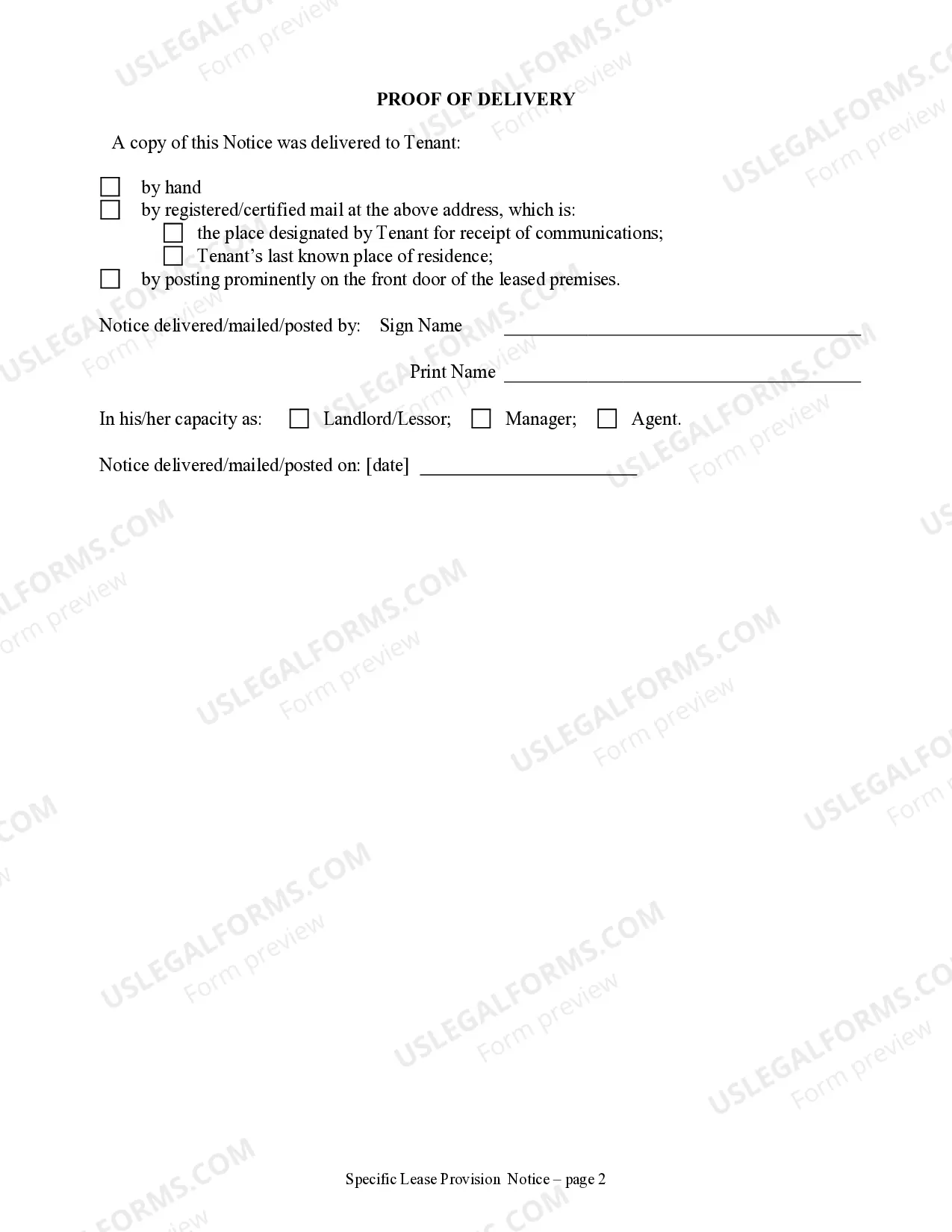 Preview Notice of Breach of Written Lease for Violating Specific Provisions of Lease with Right to Cure for Residential Property from Landlord to Tenant