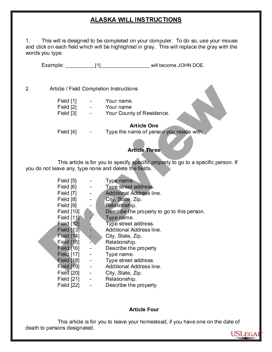 page 0 Mutual Wills containing Last Will and Testaments for Unmarried Persons living together not Married with No Children preview