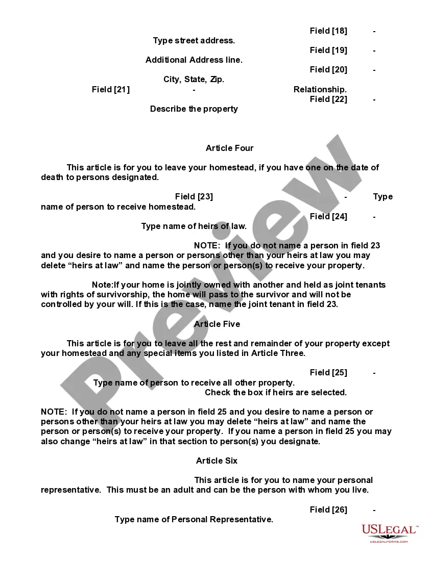Preview Mutual Wills containing Last Will and Testaments for Man and Woman living together not Married with No Children