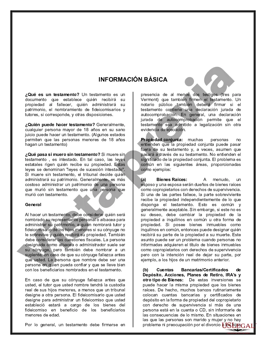 Preview Paquete de testamentos mutuos de últimas voluntades y testamentos para personas solteras que viven juntas no casadas con hijos adultos