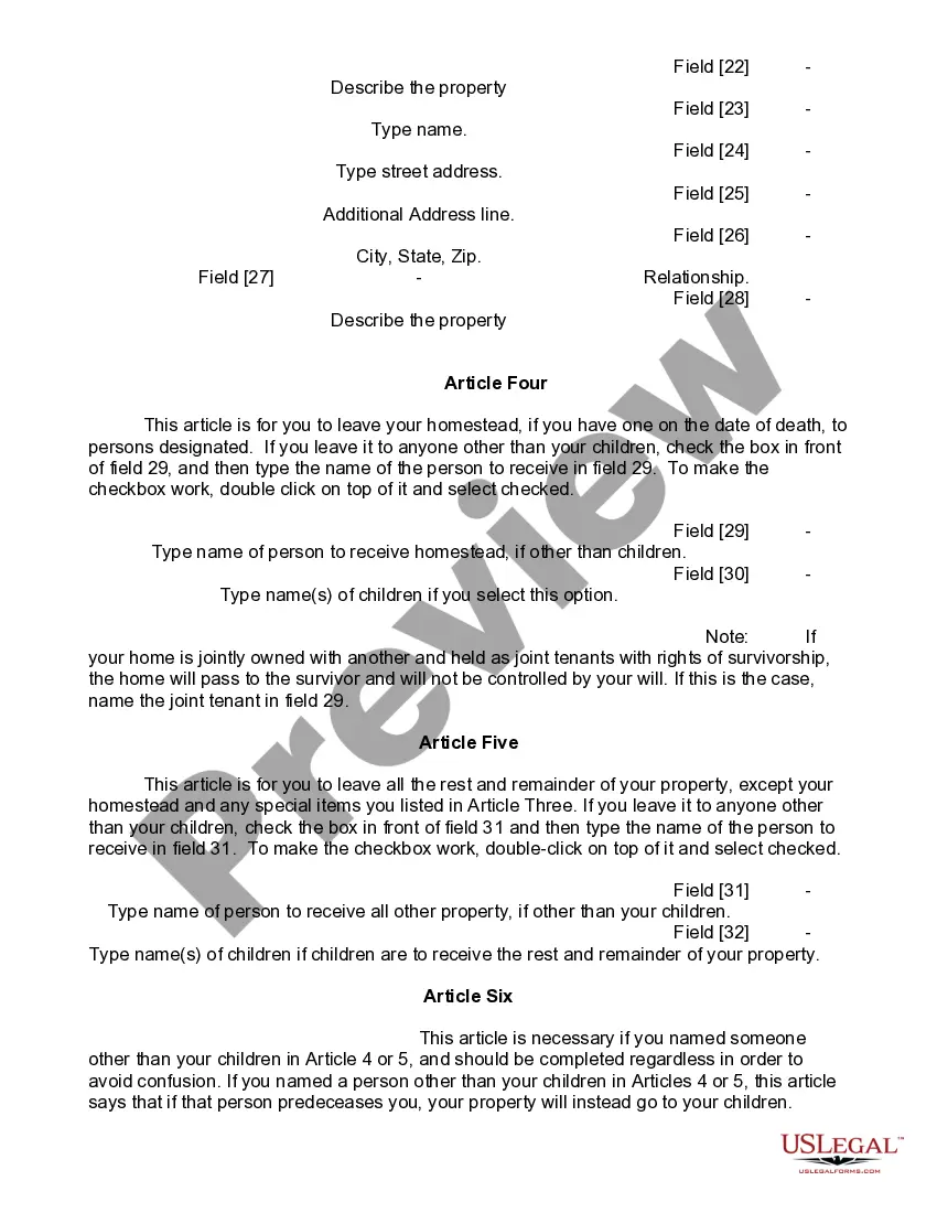 Preview Mutual Wills Package of Last Wills and Testaments for Man and Woman living together not Married with Adult Children