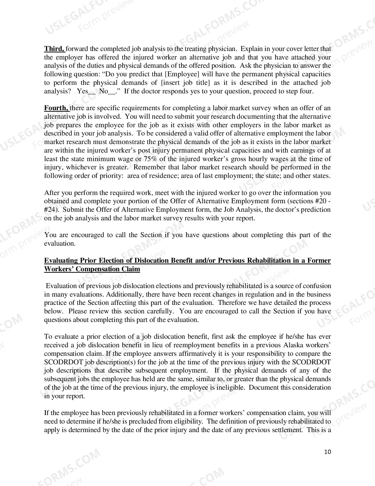 Preview Reemployment, Guide for Preparing Reemployment Benefits Eligibility Evaluations