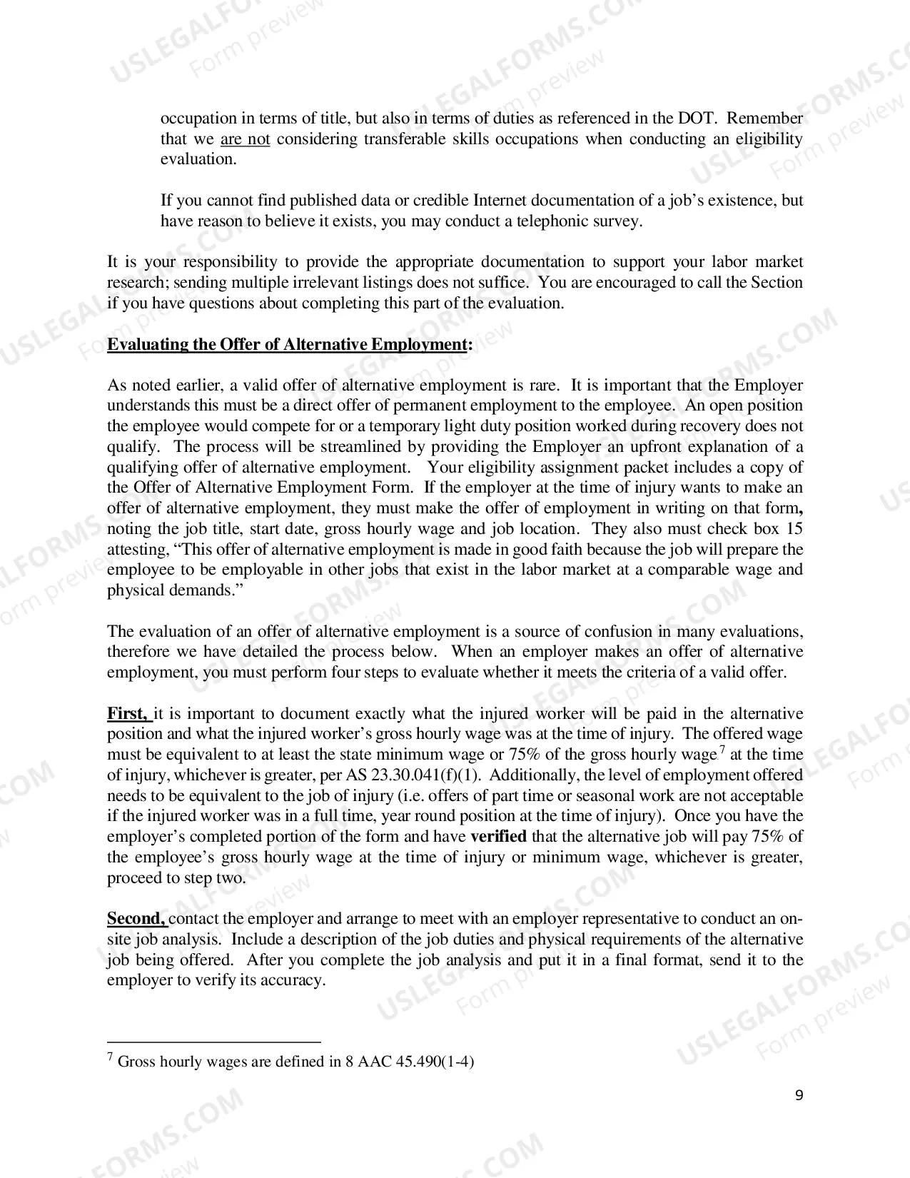 Preview Reemployment, Guide for Preparing Reemployment Benefits Eligibility Evaluations