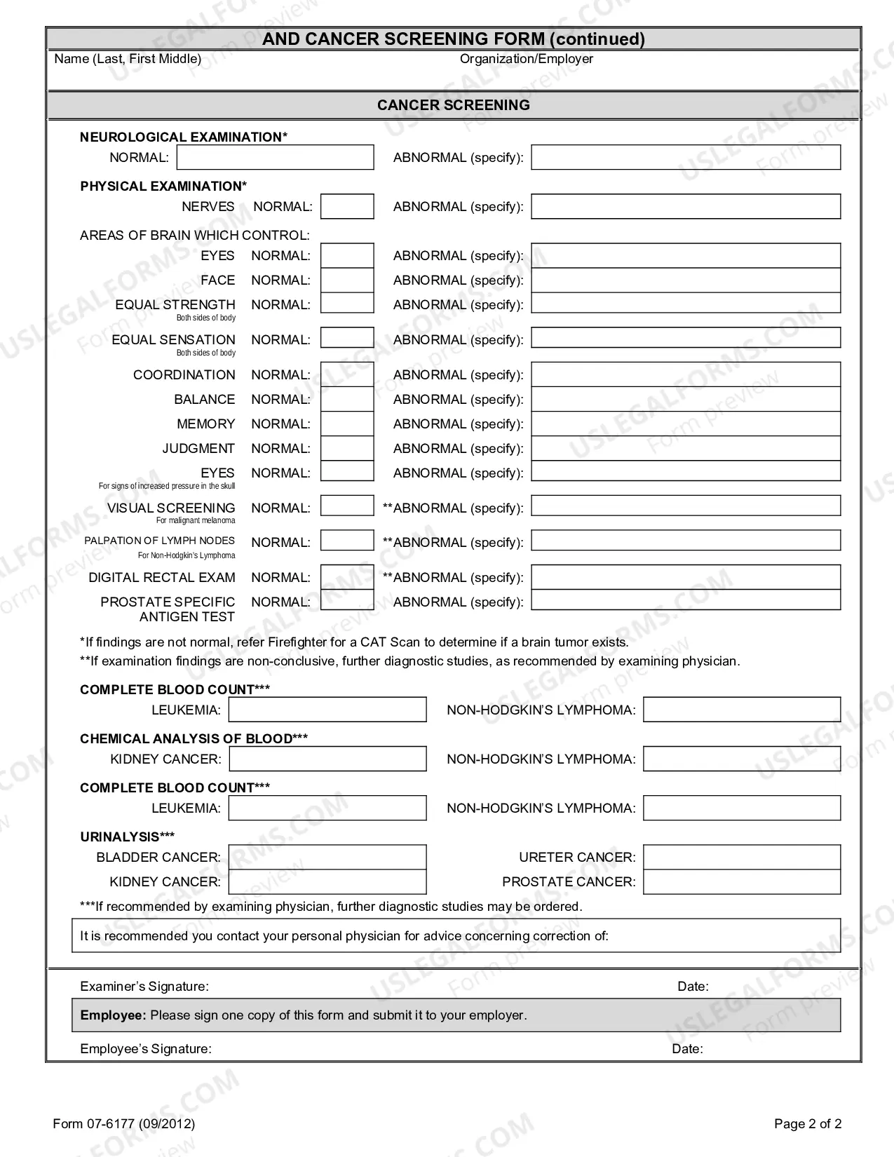 Preview Firefighter's Lung & Heart Physical Examination and Cancer Screening
