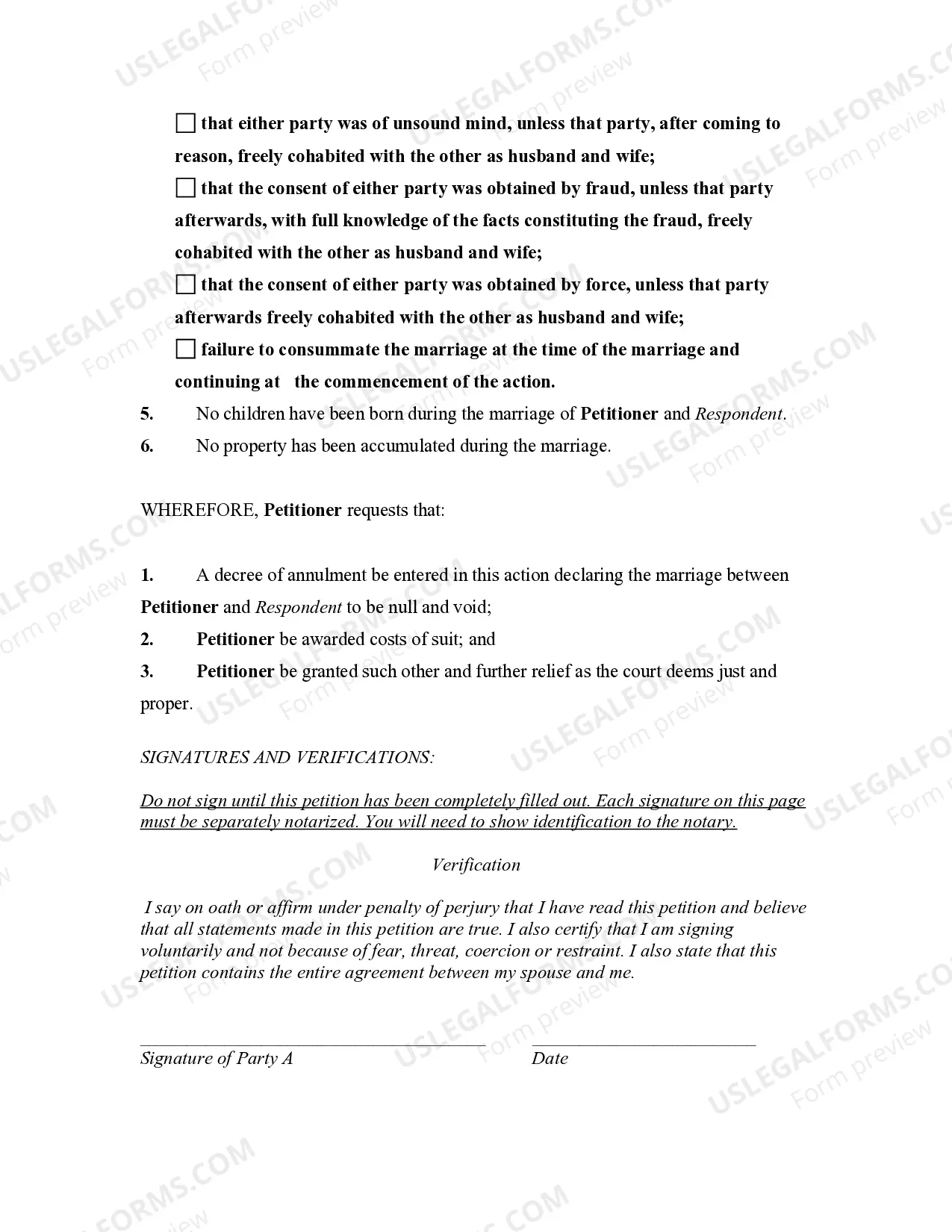 Preview Petition for Annulment