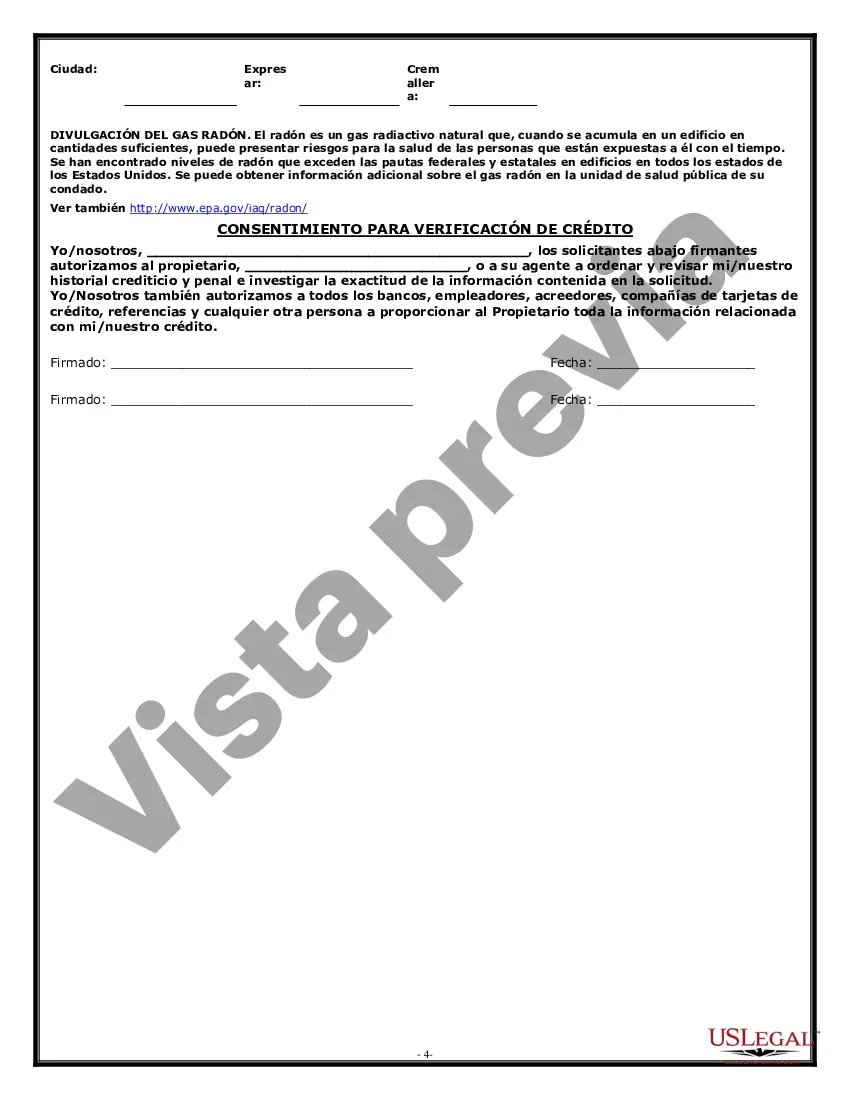 Preview Solicitud de arrendamiento de alquiler residencial