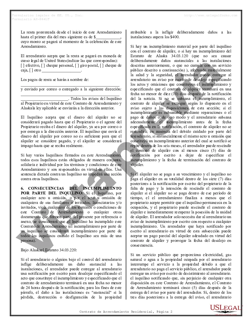 Preview Contrato de arrendamiento de alquiler residencial