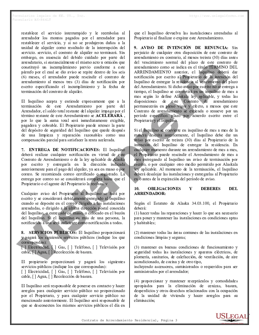 Preview Contrato de arrendamiento de alquiler residencial