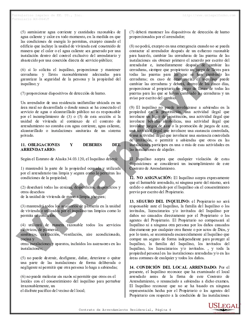 Preview Contrato de arrendamiento de alquiler residencial