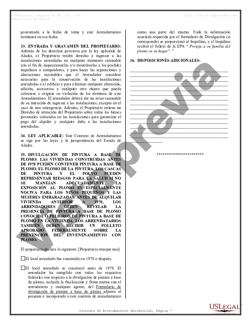 Preview Contrato de arrendamiento de alquiler residencial