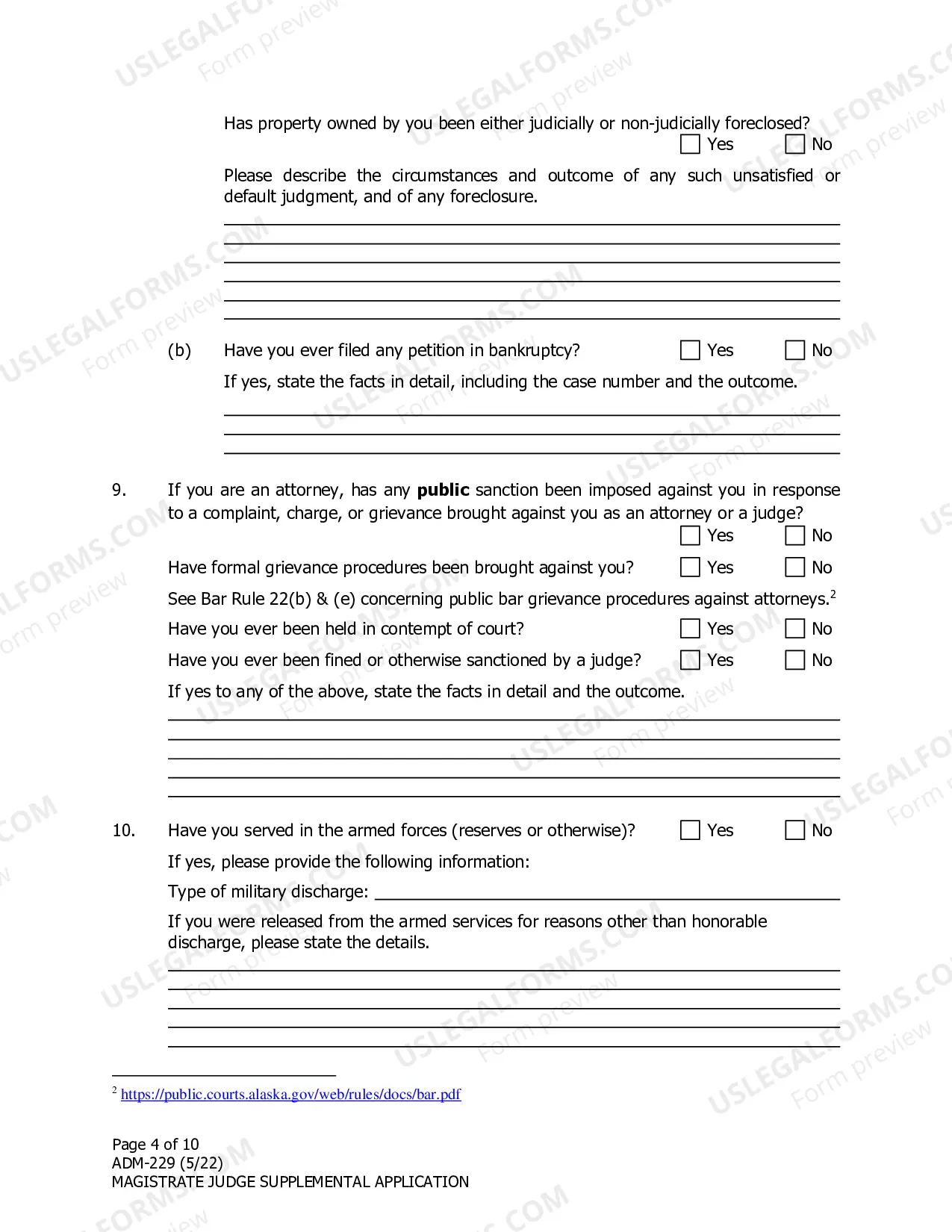 Preview Supplemental Application - Magistrate Positions