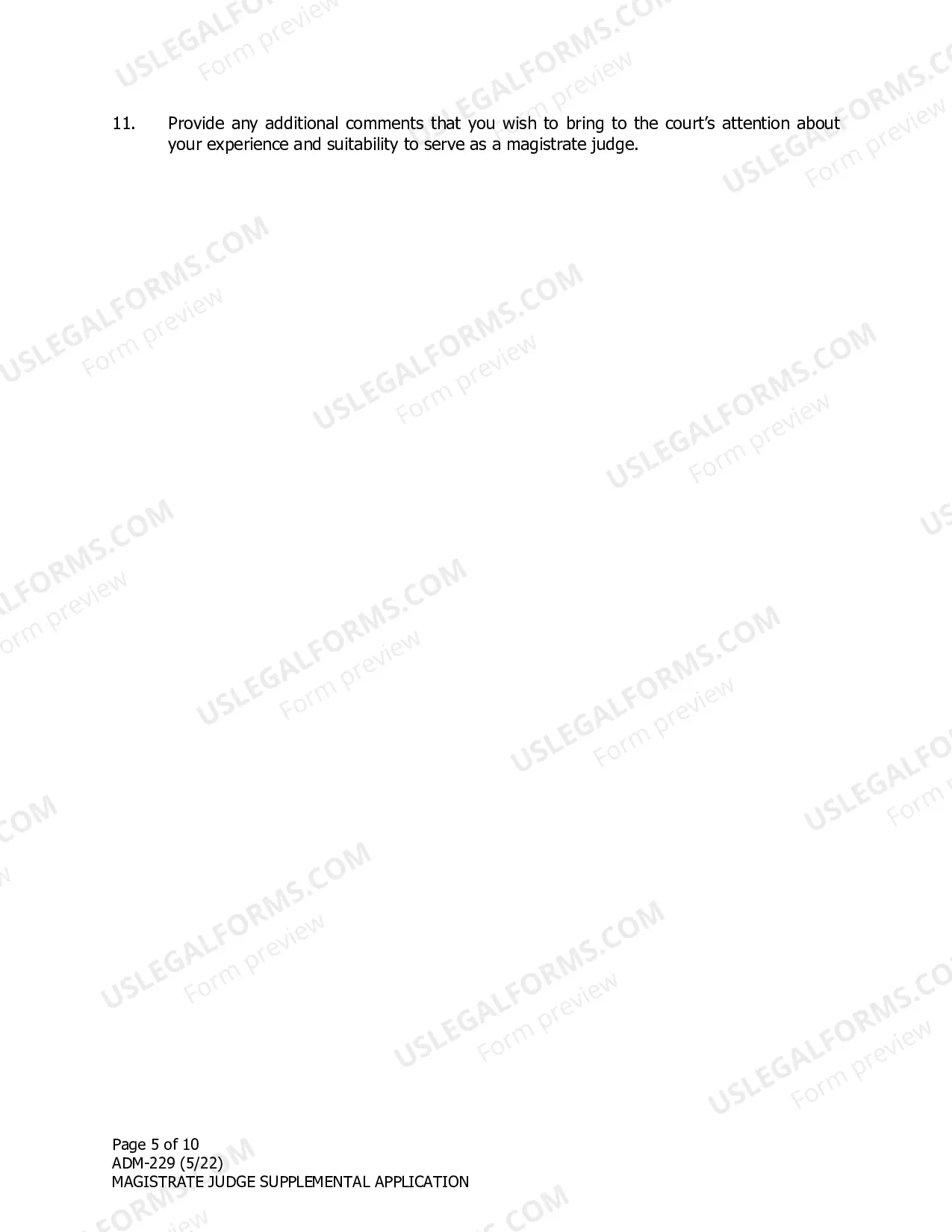 Preview Supplemental Application - Magistrate Positions