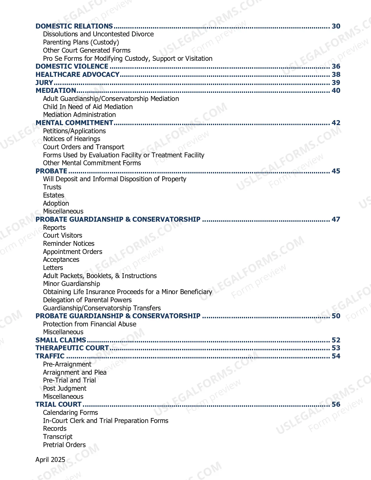 Preview Alaska Court System Forms Catalog