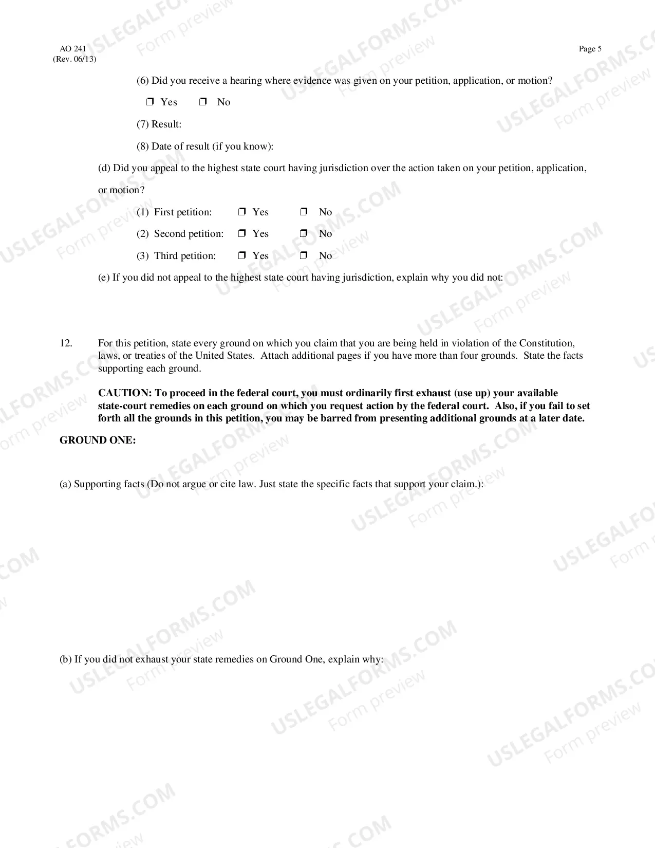 Preview Writ of Habeas Corpus
