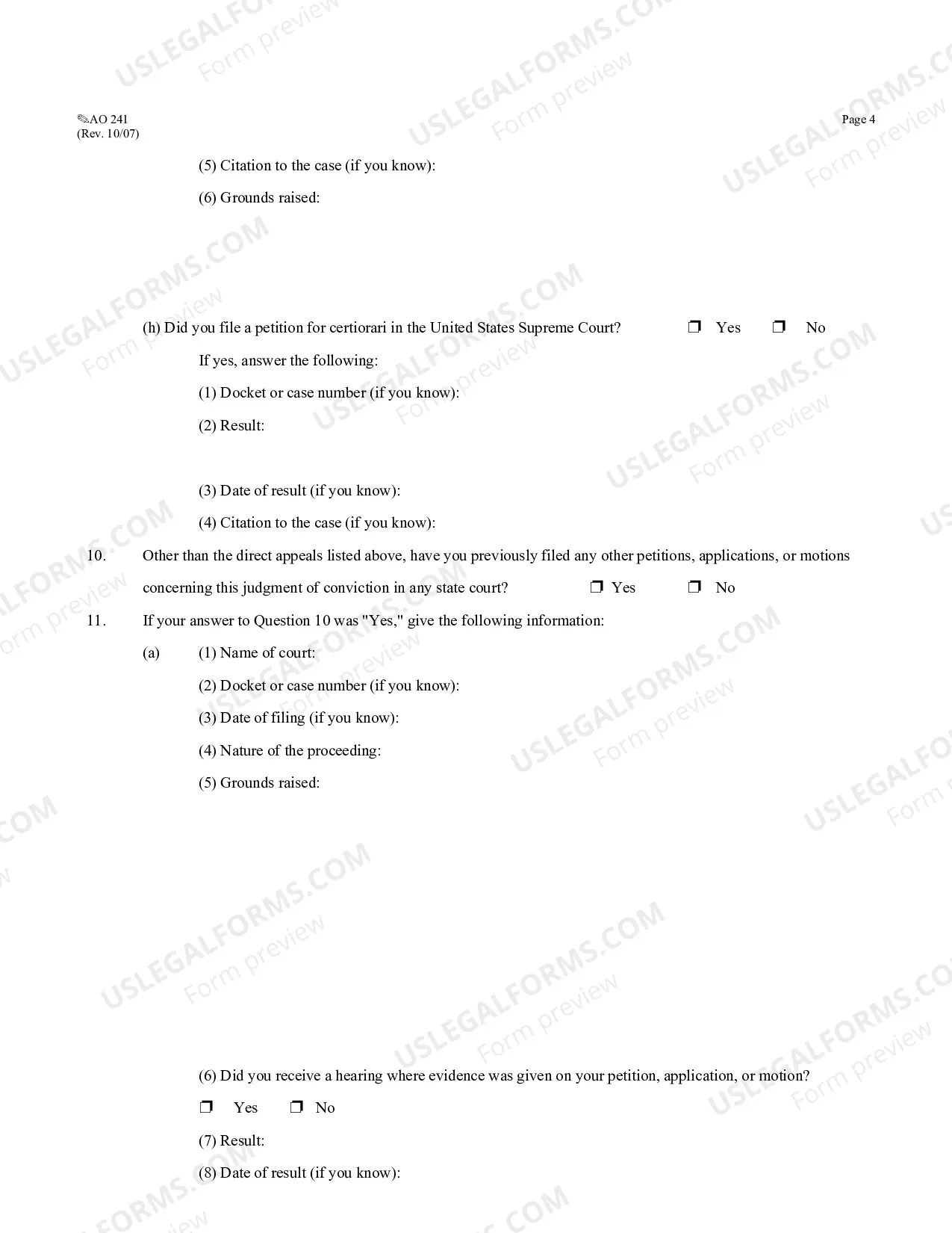 Preview Writ of Habeas Corpus