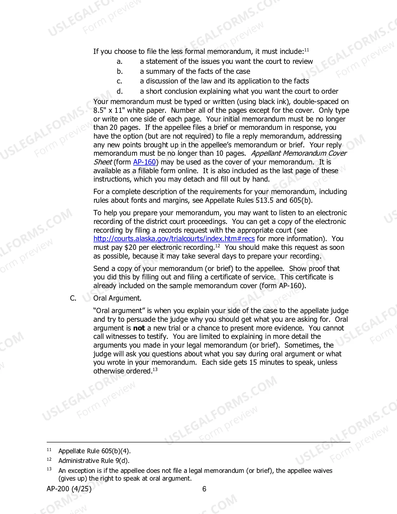 Preview Appellant Instructions - District Court to Superior Court Appeals