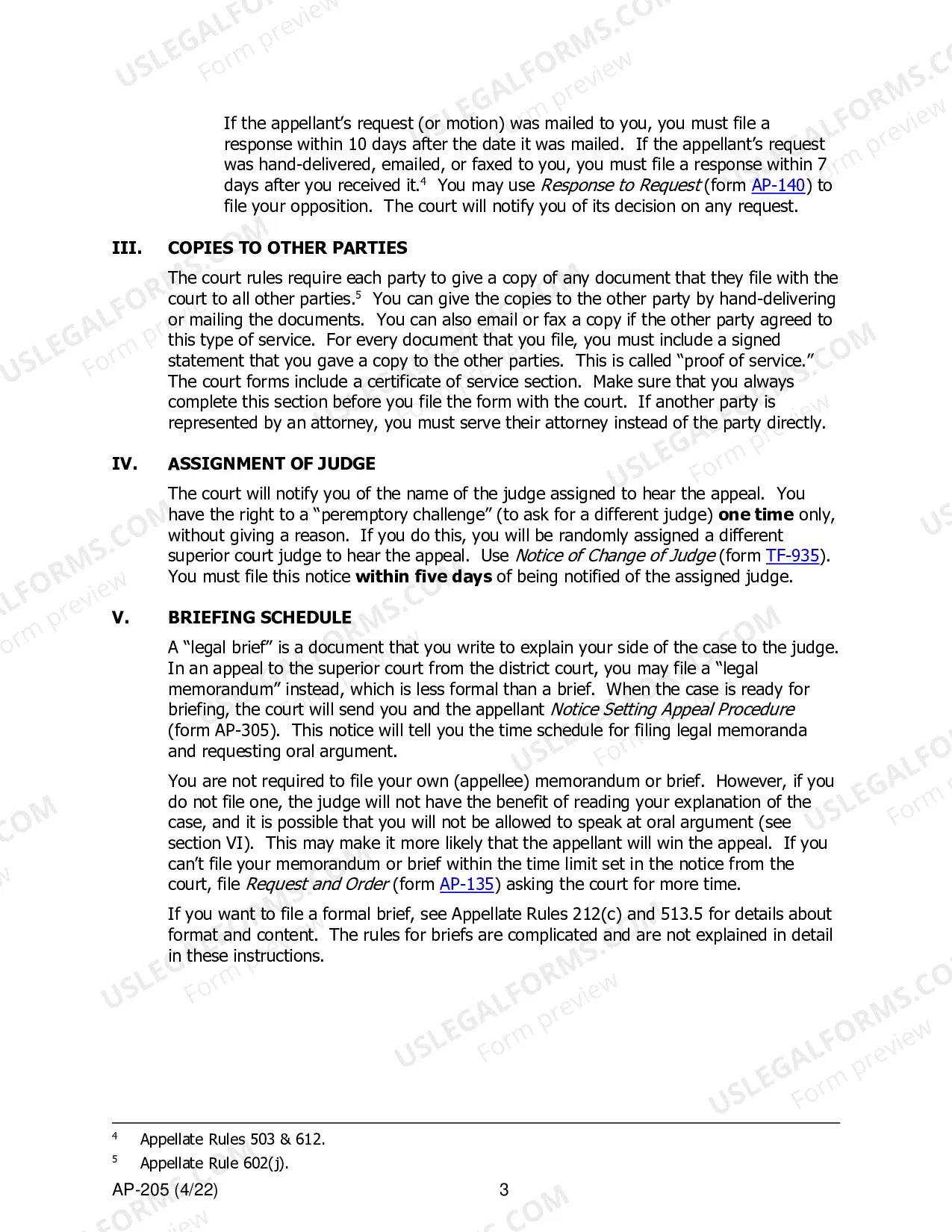Preview Appellee Instructions - District Court to Superior Court Appeals