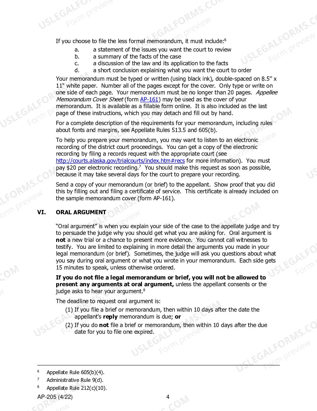 Preview Appellee Instructions - District Court to Superior Court Appeals