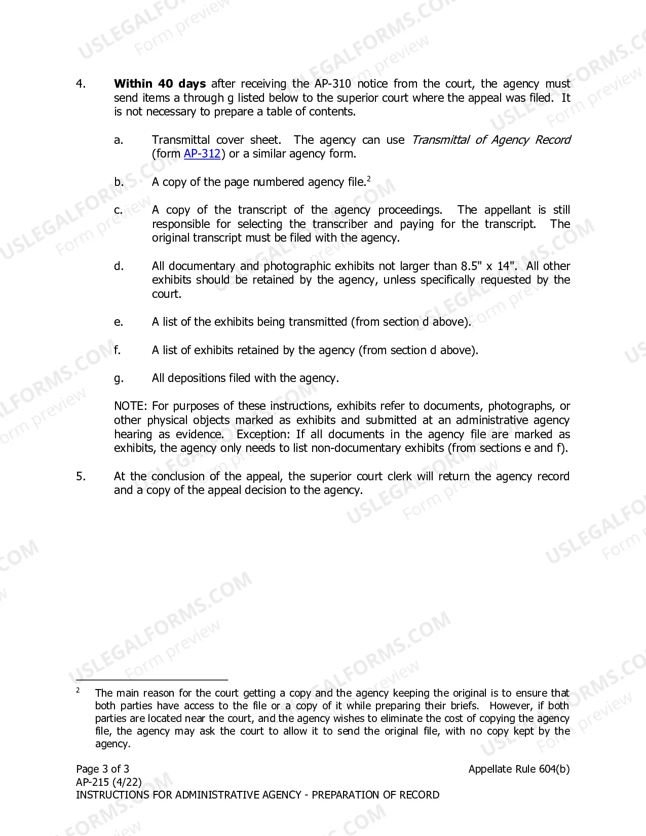 Preview Administrative Agency Preparation of Record
