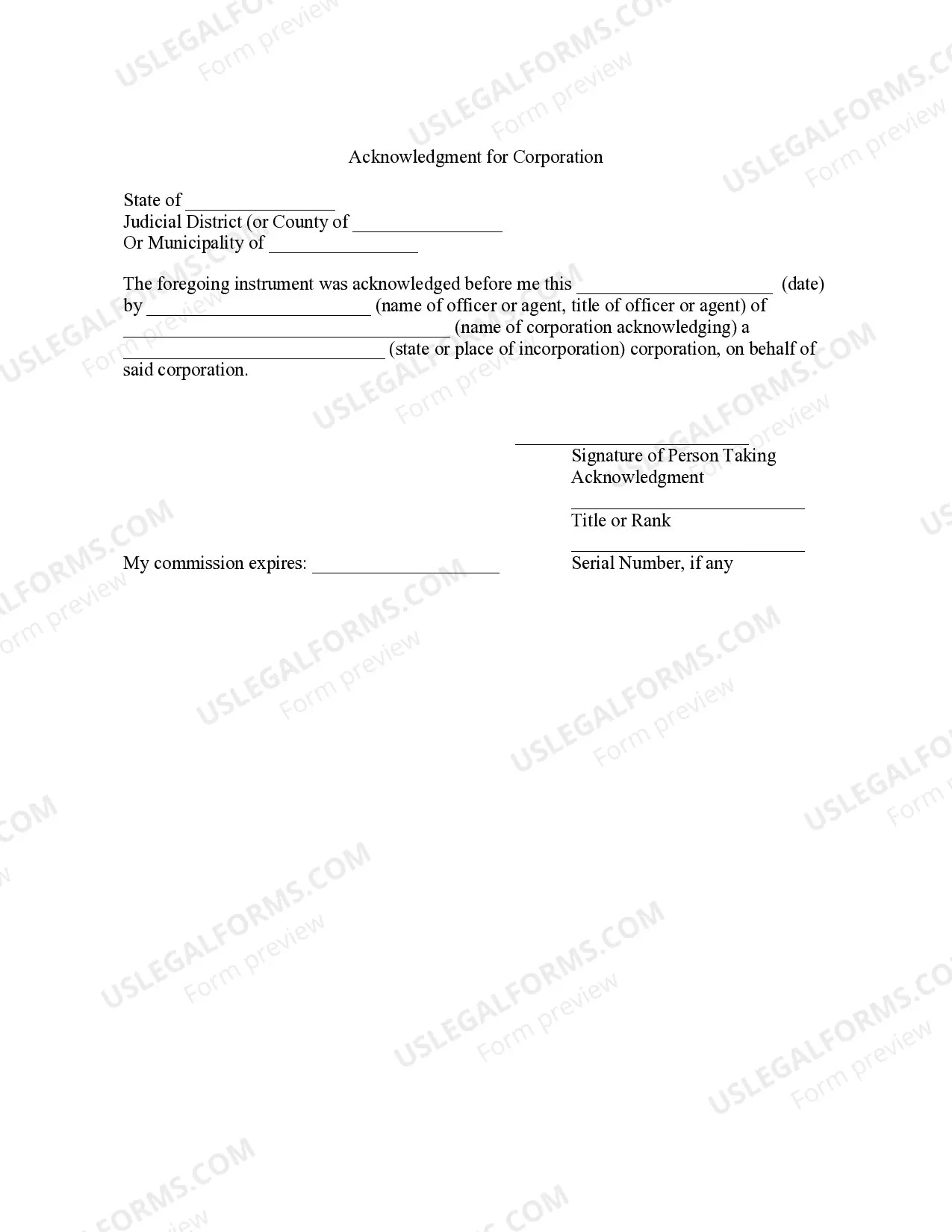 Preview Bill of Sale without Warranty by Corporate Seller