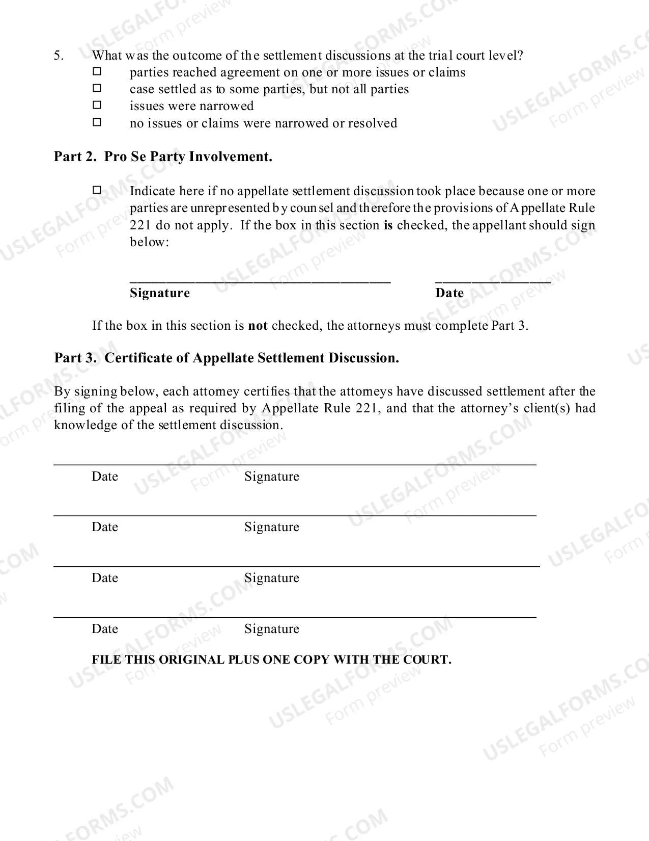 Preview Notice/Certificate Required By Appellate Rule 221