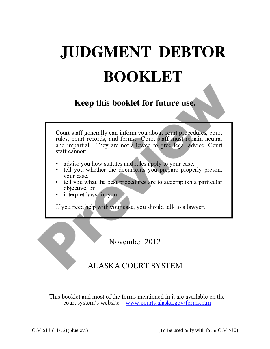 page 0 Judgment Debtor Booklet preview