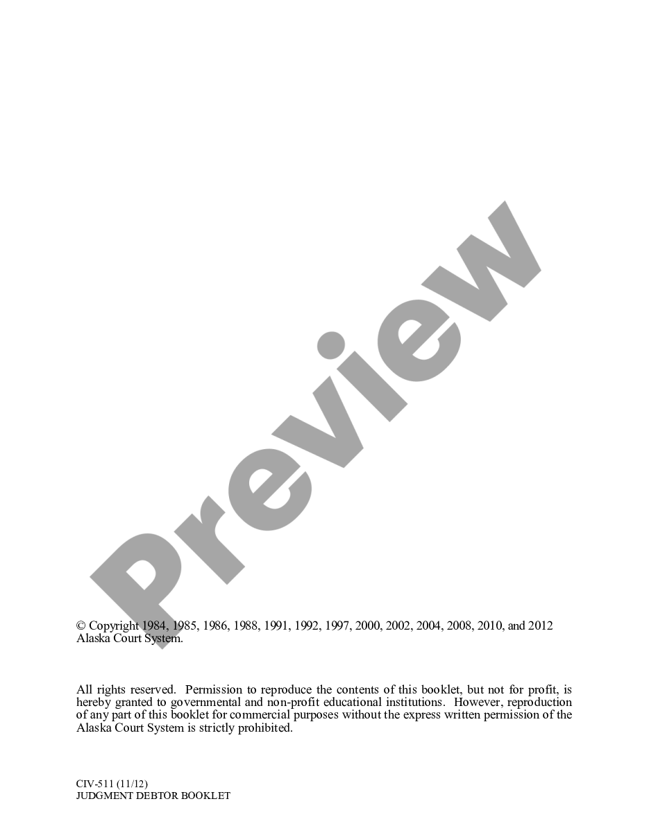 page 1 Judgment Debtor Booklet preview