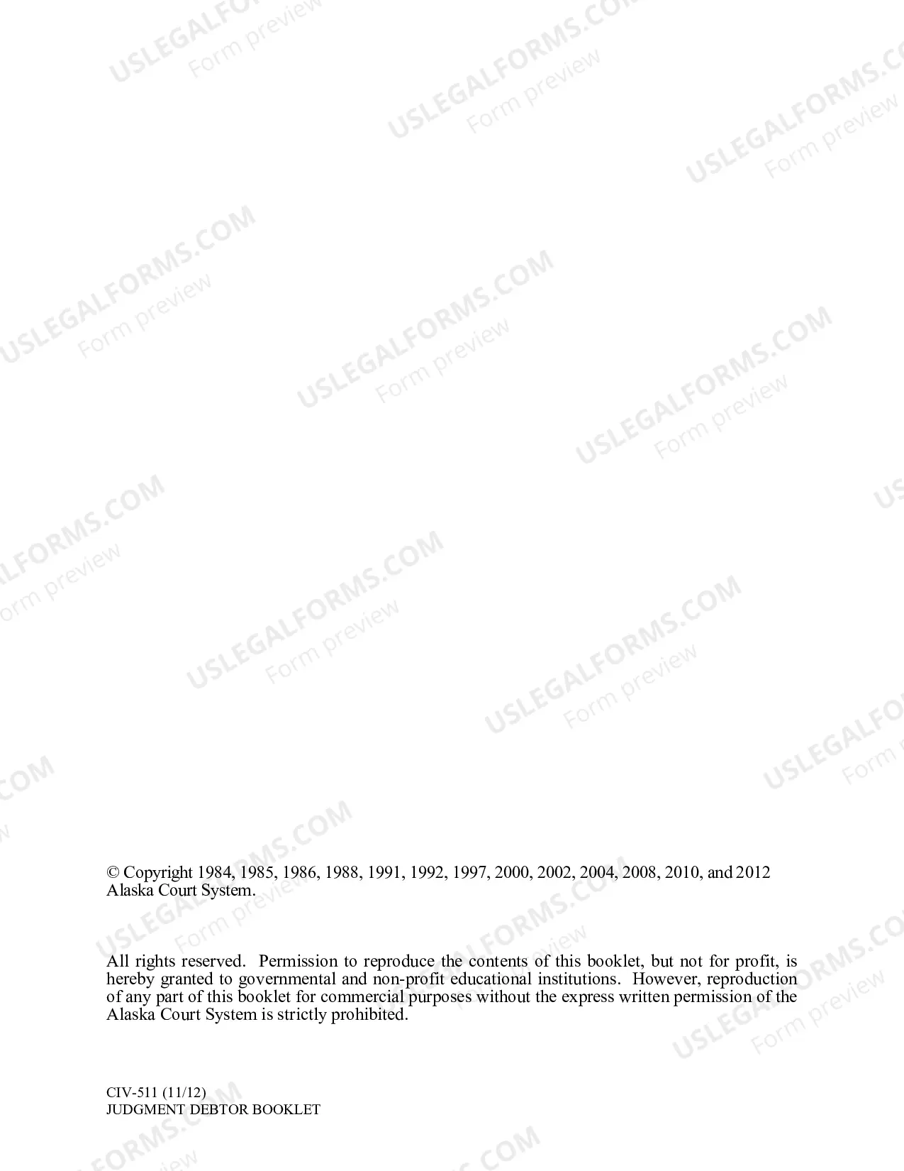 Preview Judgment Debtor Booklet