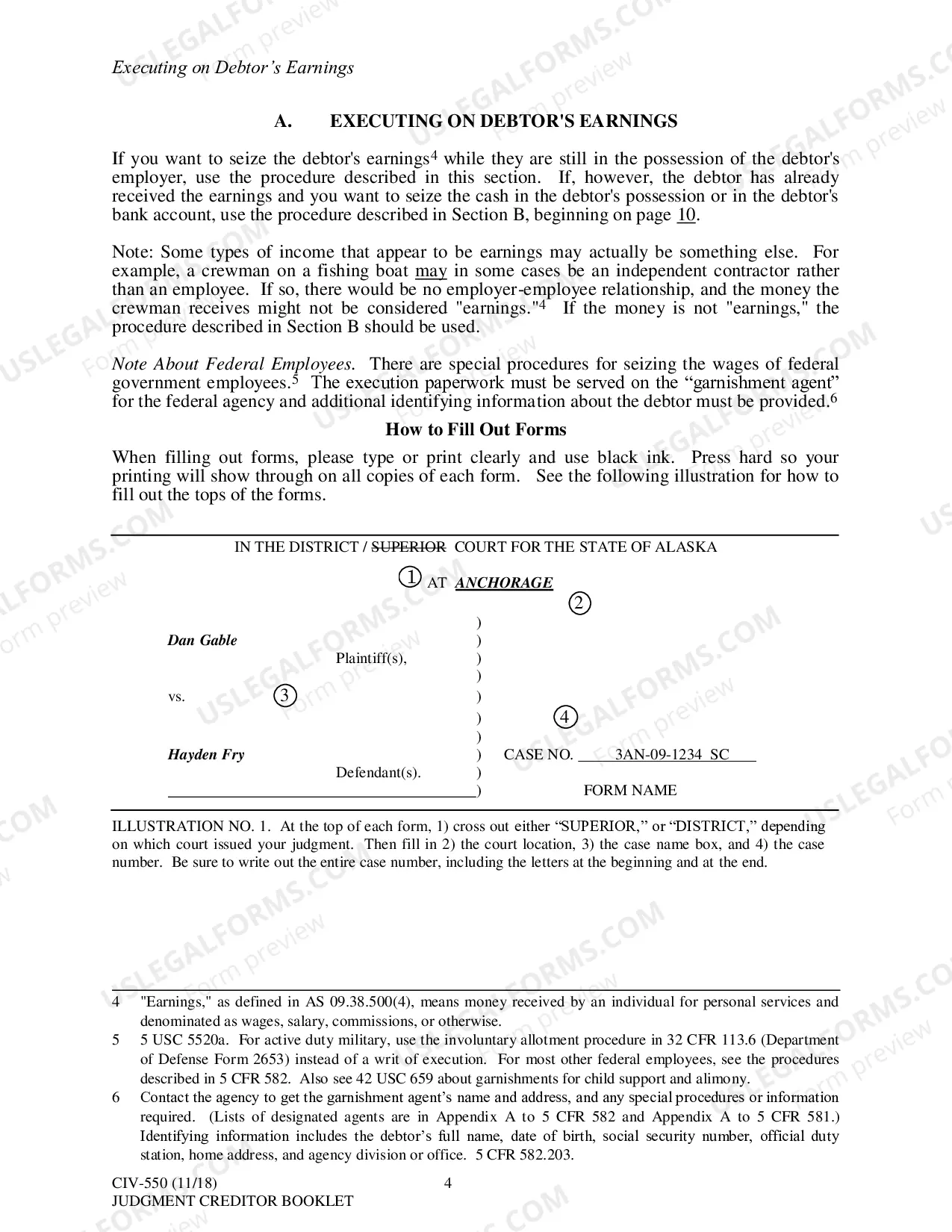 Preview Execution Procedure: Judgment Creditor Booklet, CIV-550