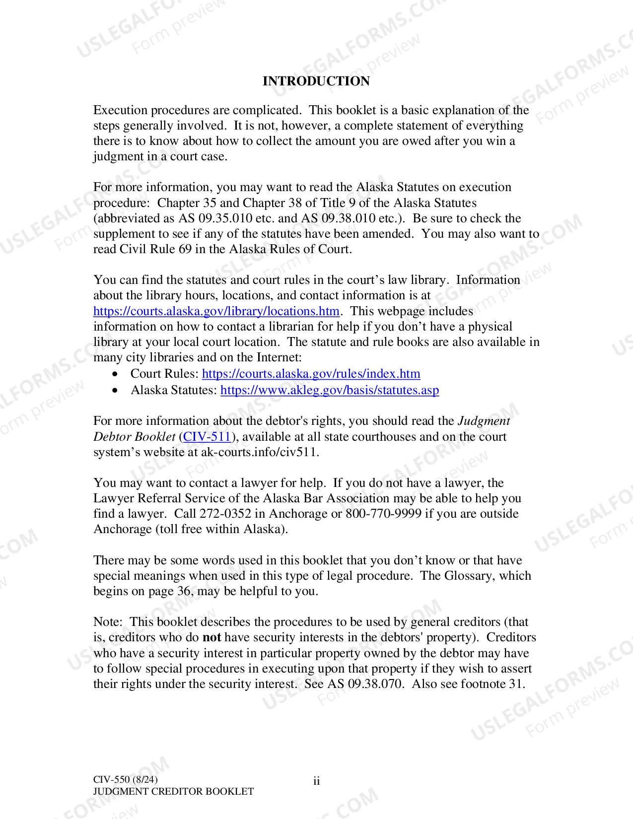 Preview Execution Procedure: Judgment Creditor Booklet