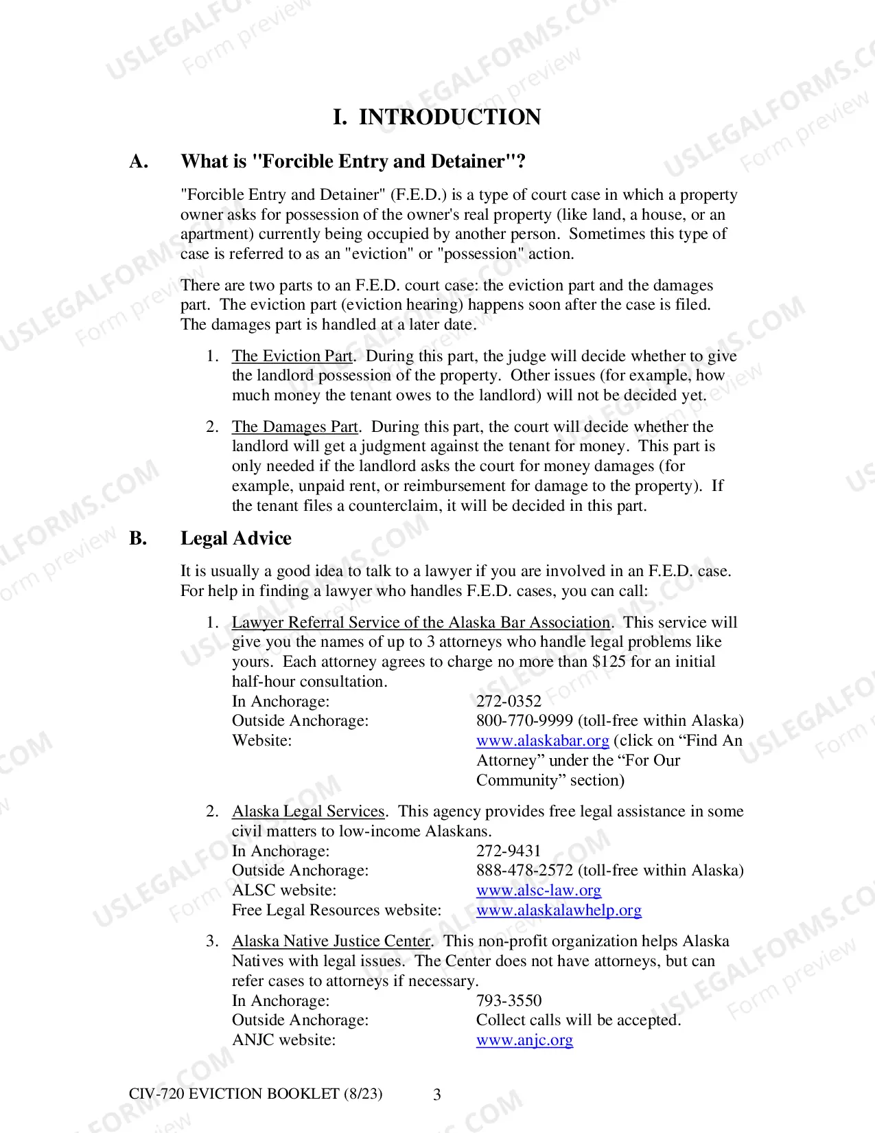 Preview Eviction: Information for Landlords and Tenants About Forcible Entry and Detainer (F.E.D.) Actions
