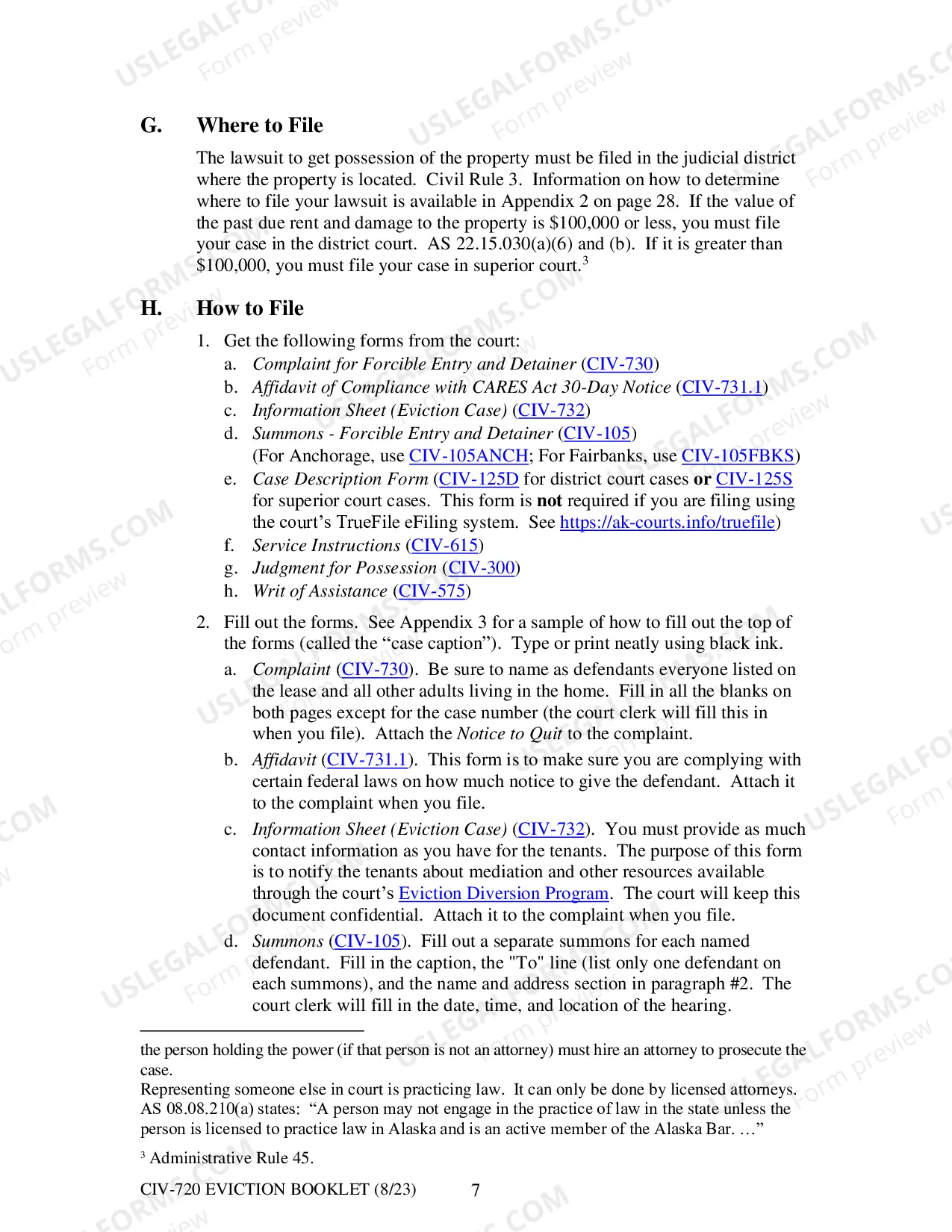 Preview Eviction: Information for Landlords and Tenants About Forcible Entry and Detainer (F.E.D.) Actions
