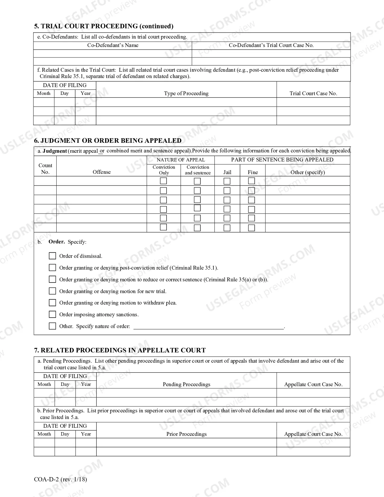 Preview Docketing Statement D