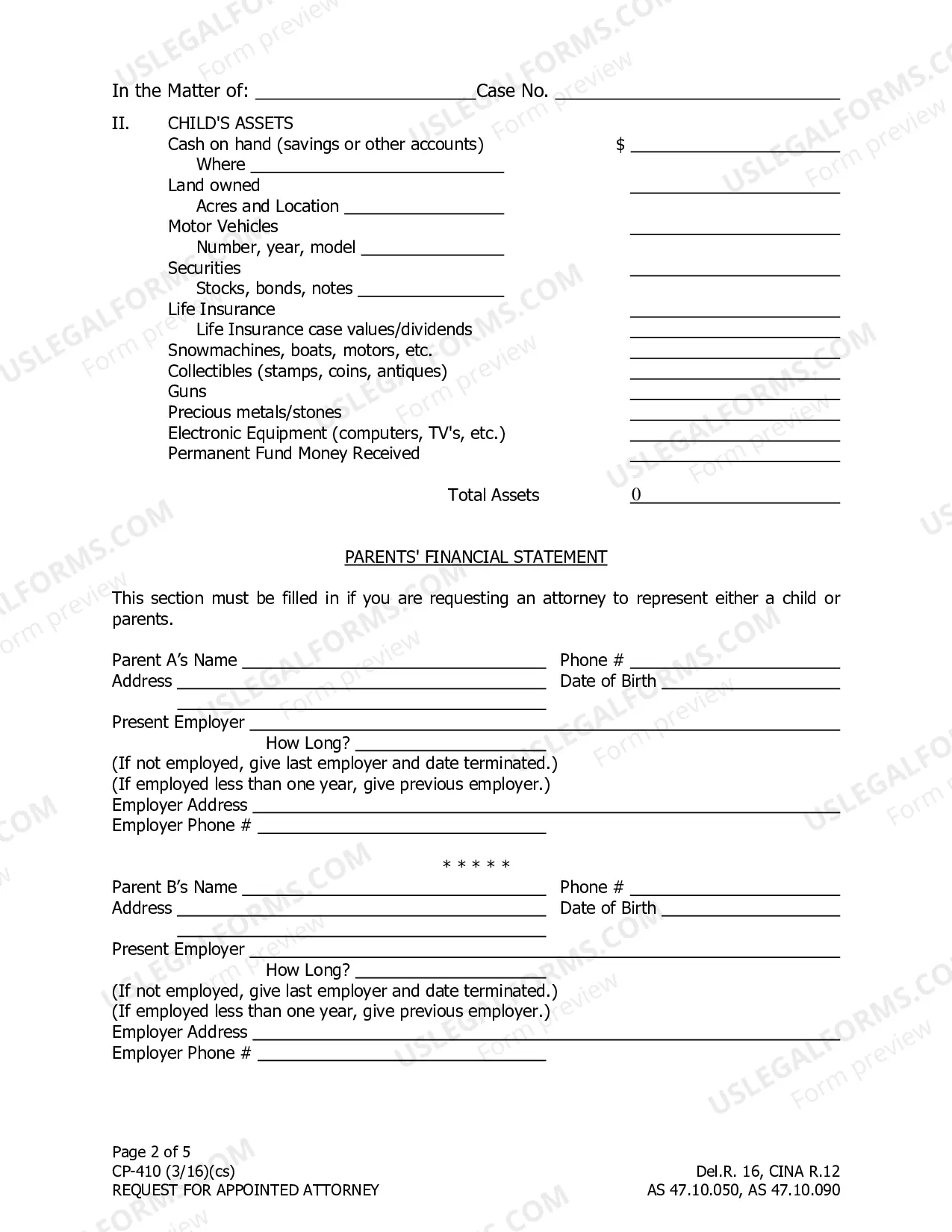 Preview Request for Appointed Attorney