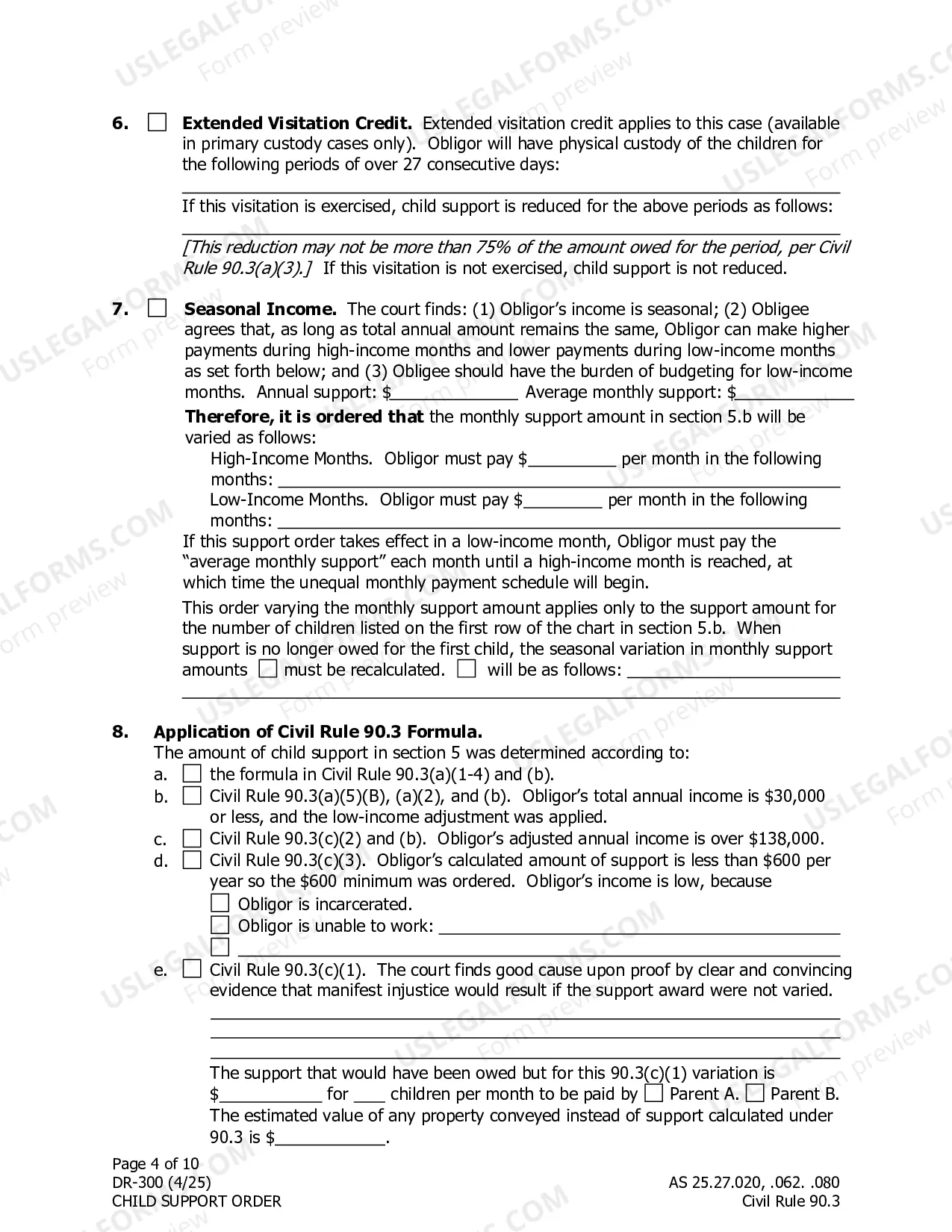 Preview Child Support Order