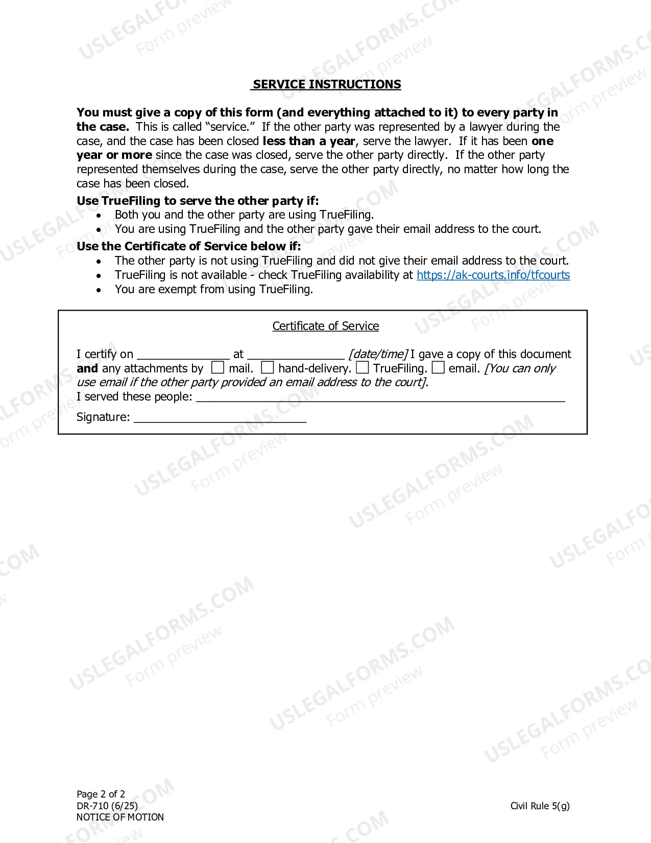 Preview Notice of Motion
