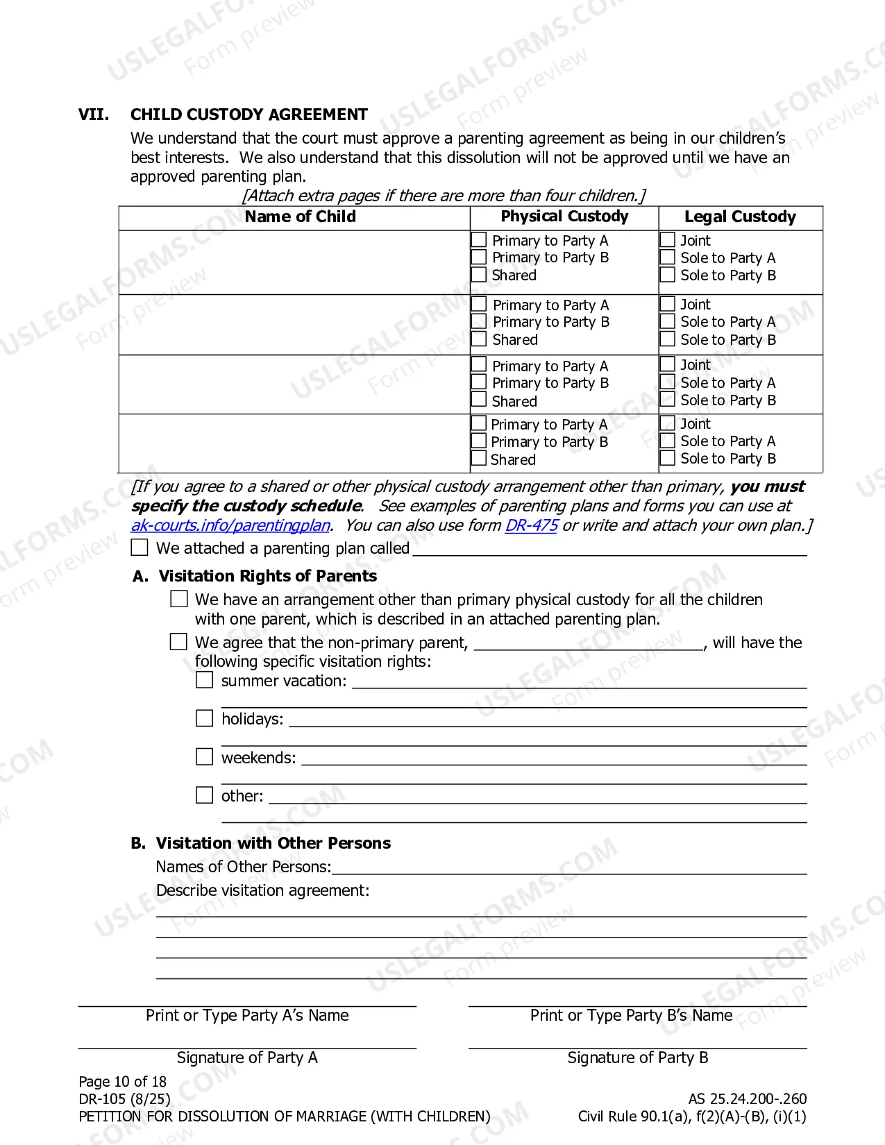 Preview Petition for Dissolution of Marriage (with children)
