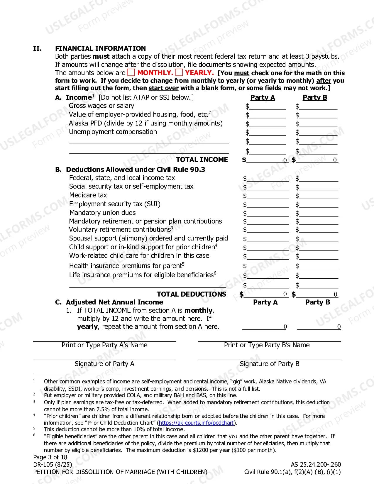 Preview Petition for Dissolution of Marriage (with children)