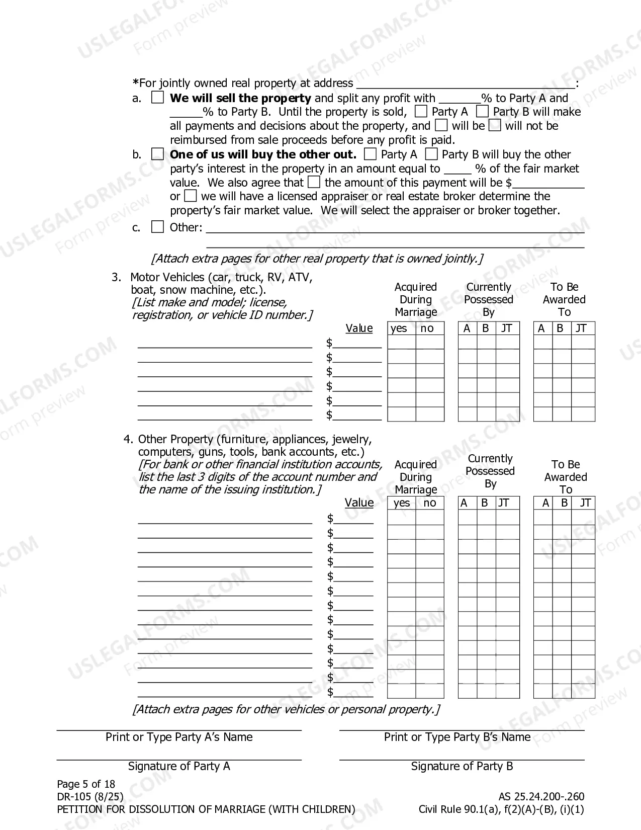 Preview Petition for Dissolution of Marriage (with children)