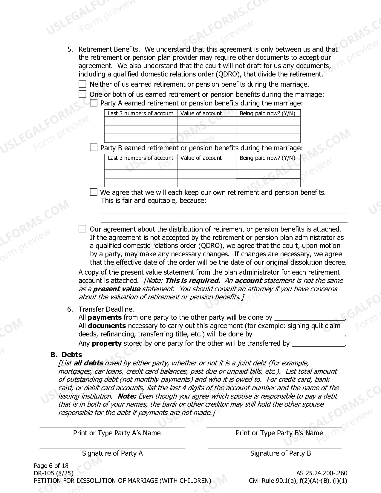 Preview Petition for Dissolution of Marriage (with children)