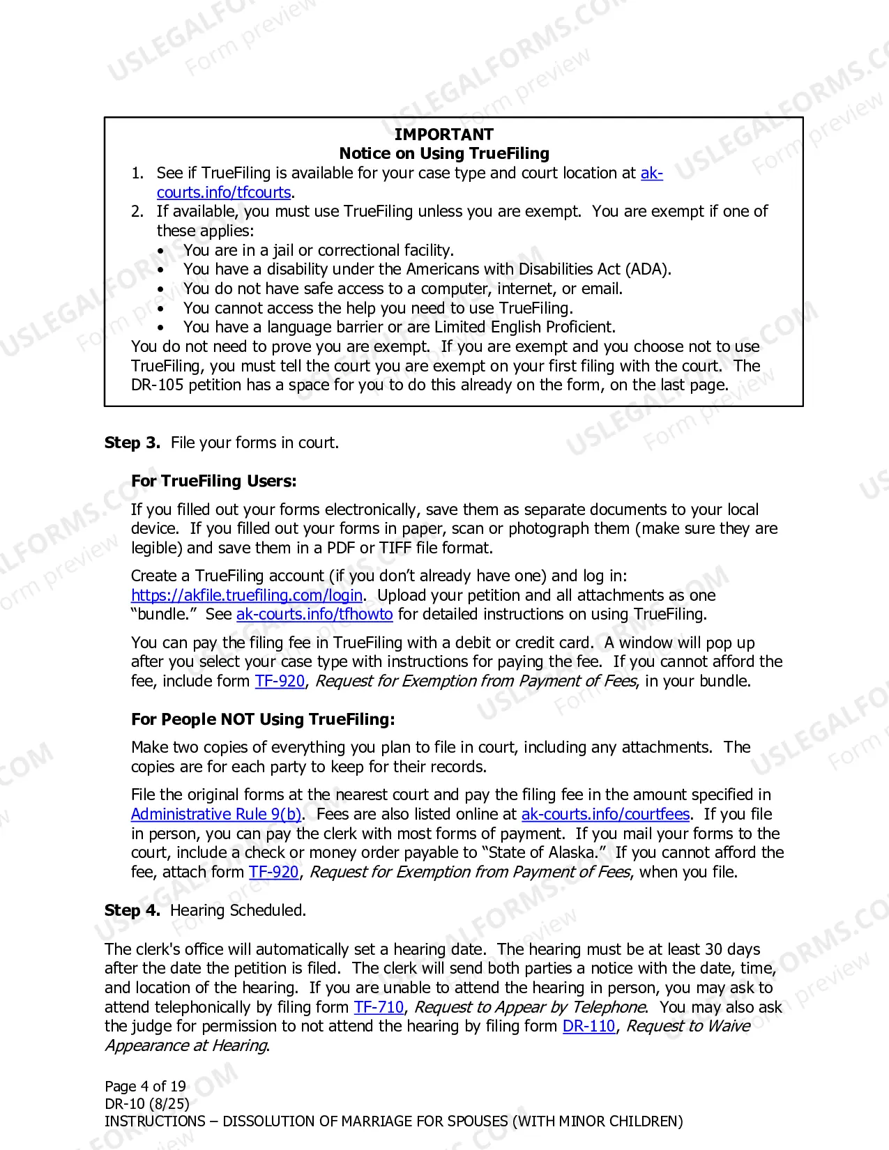 Preview Instructions