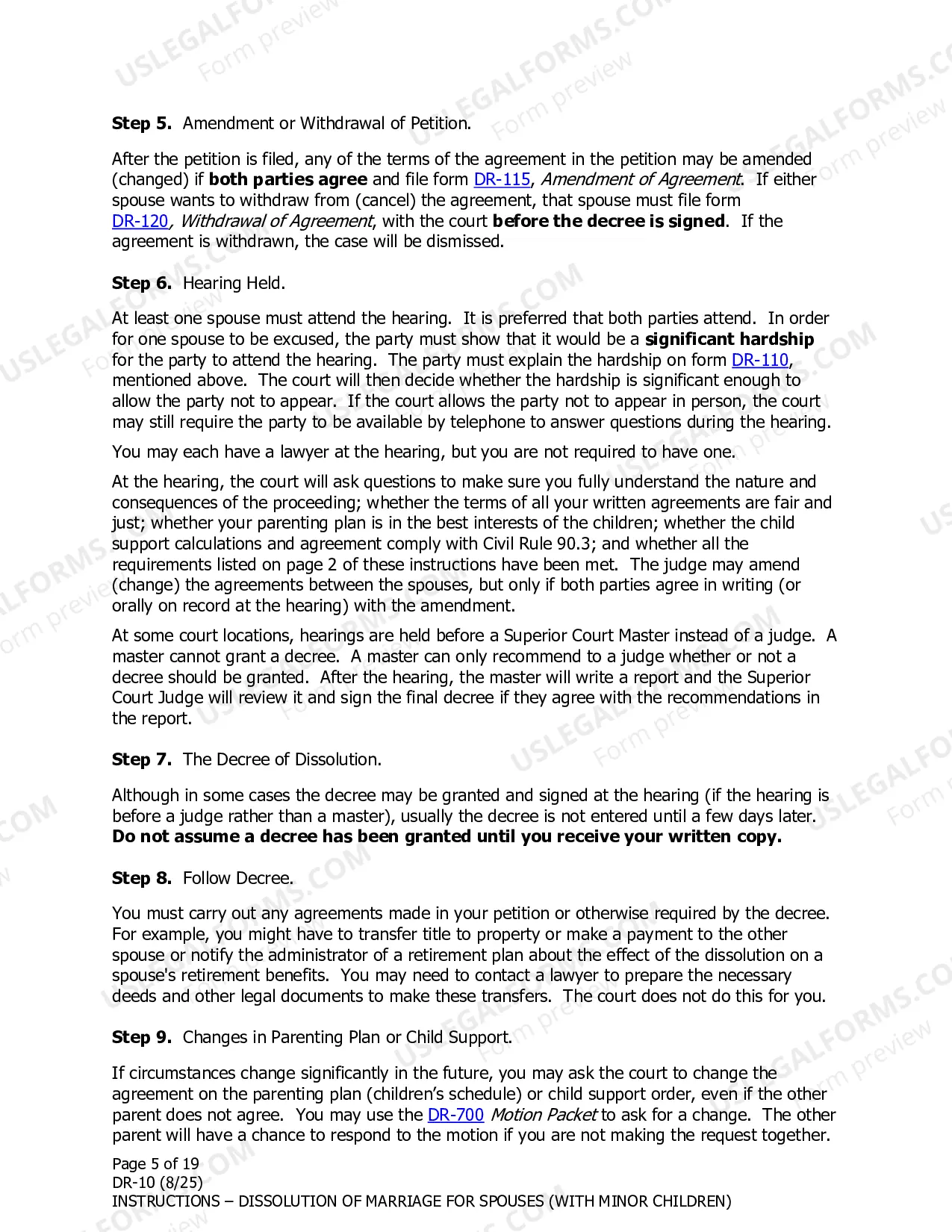 Preview Instructions