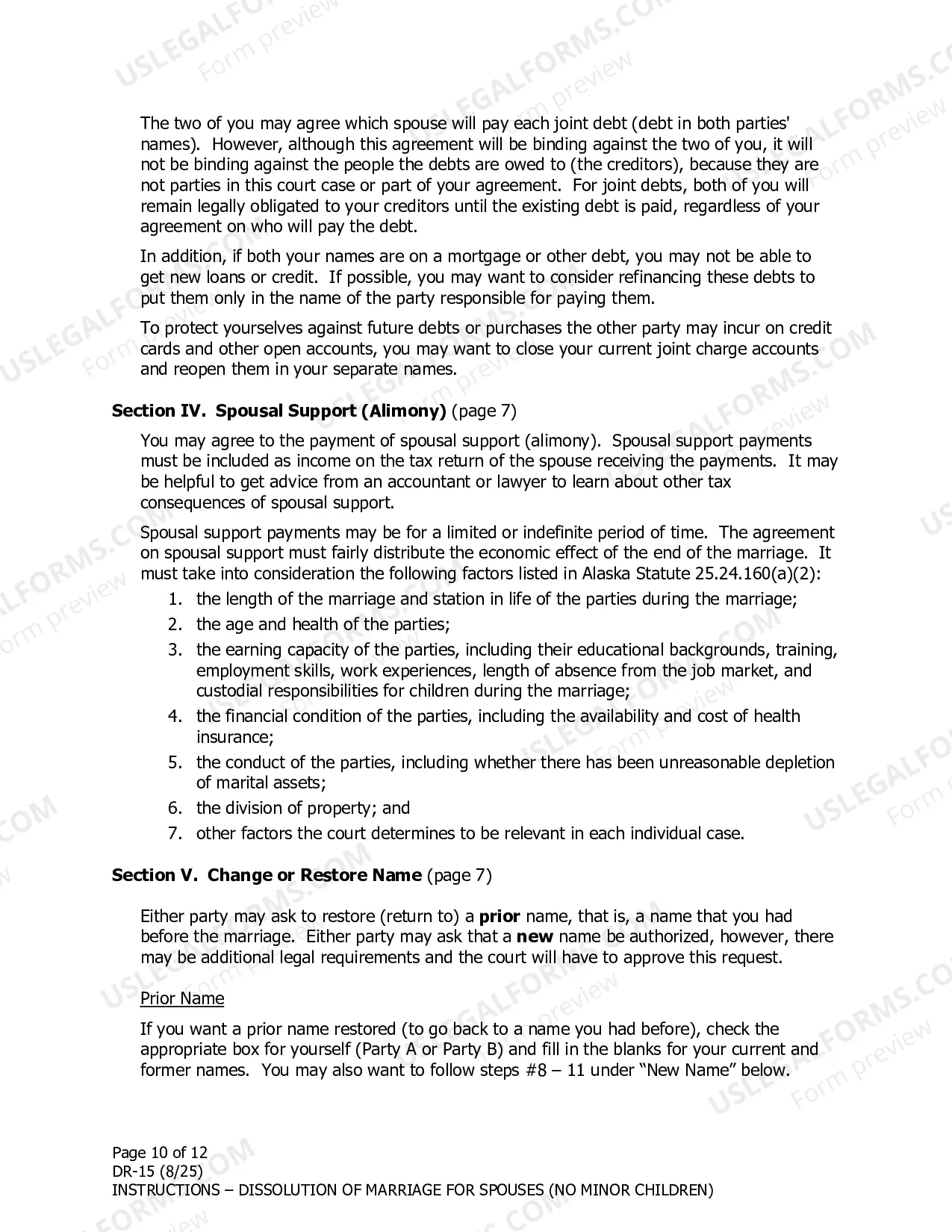 Preview Instructions