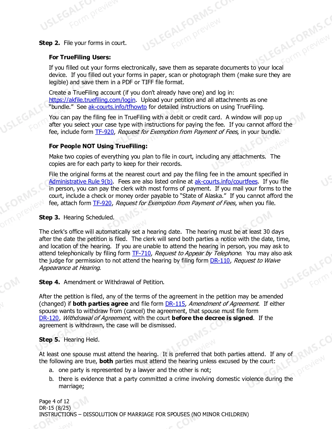 Preview Instructions