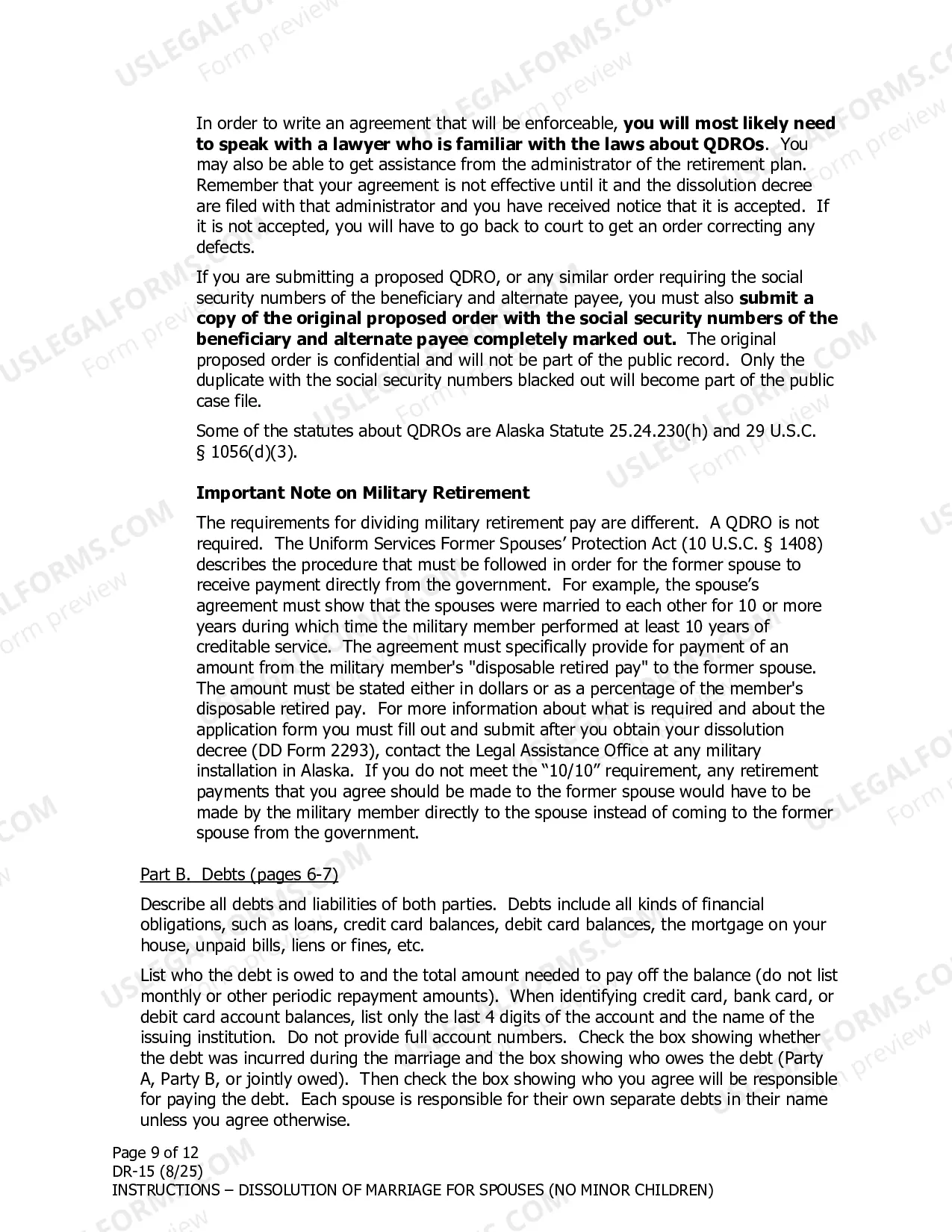 Preview Instructions