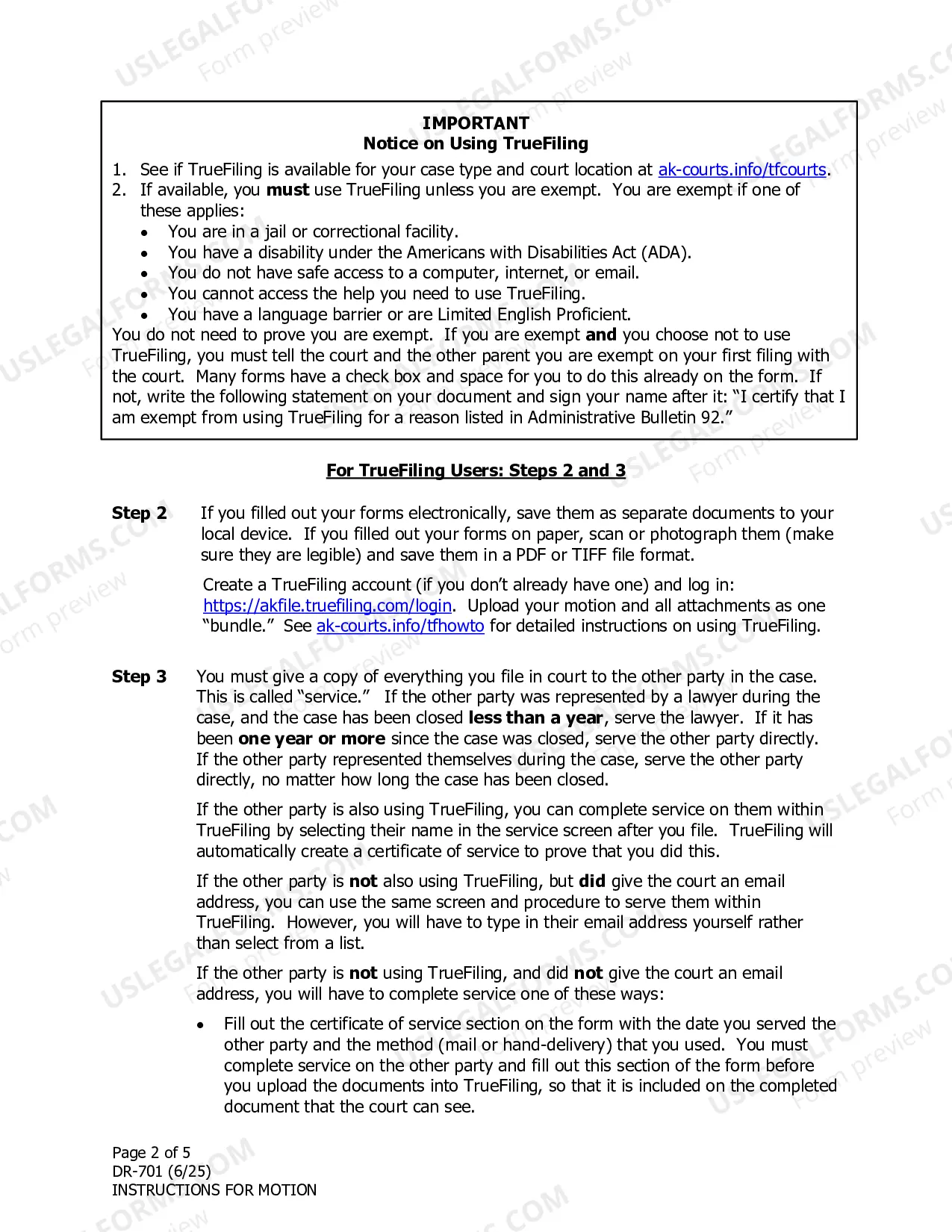 Preview Instructions for Motion