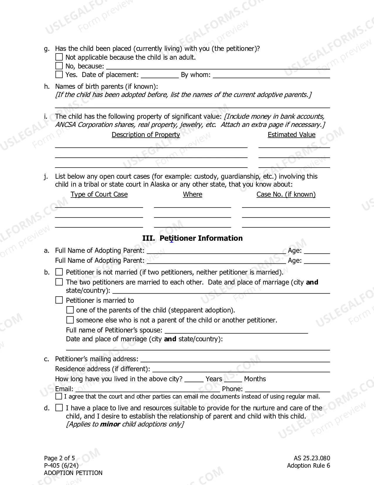 Preview Petition for Adoption